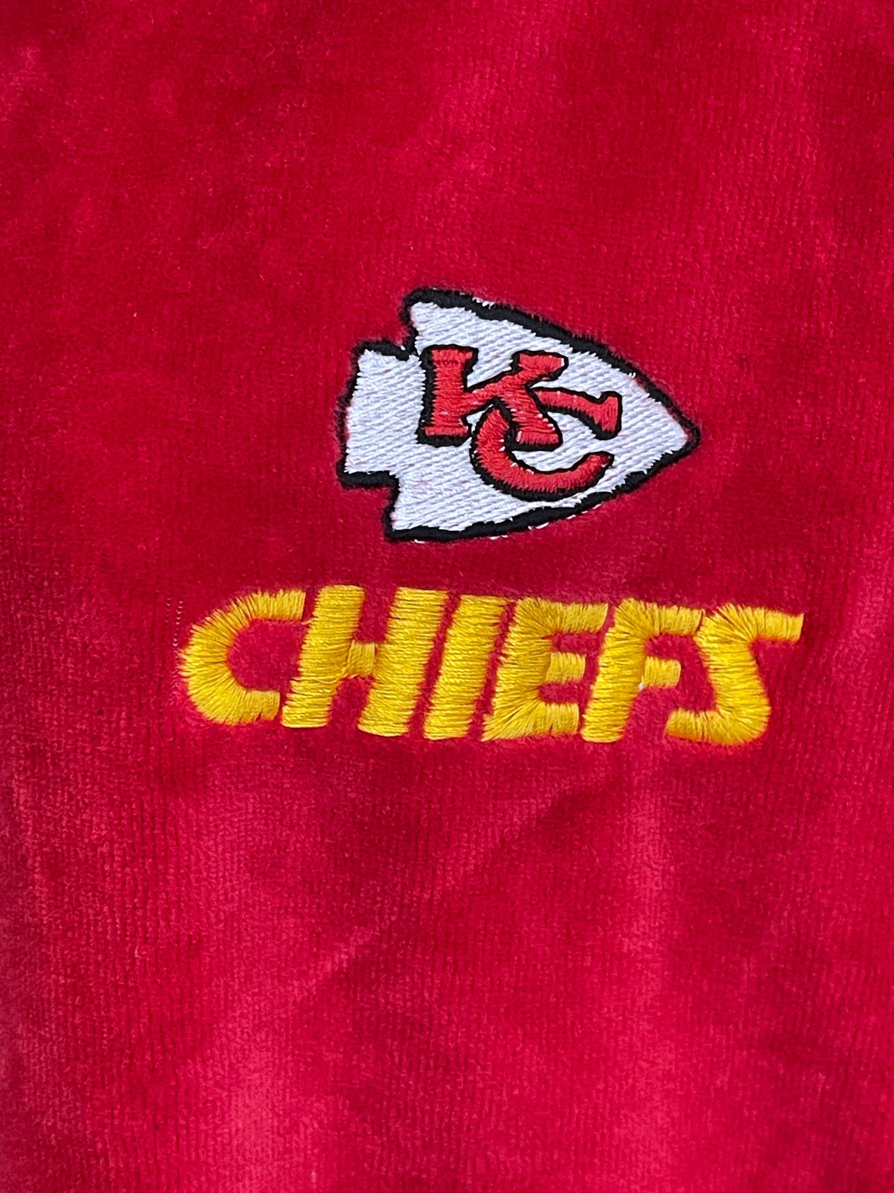 NFL Kansas City Chiefs Vintage Velvet Full-Zip Hoodie Women's Large NWT