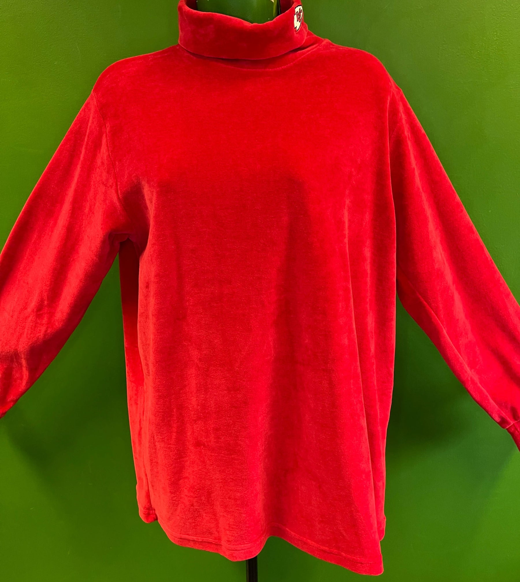 NFL Kansas City Chiefs Vintage Velvet Roll Neck Jumper Women's Medium NWOT