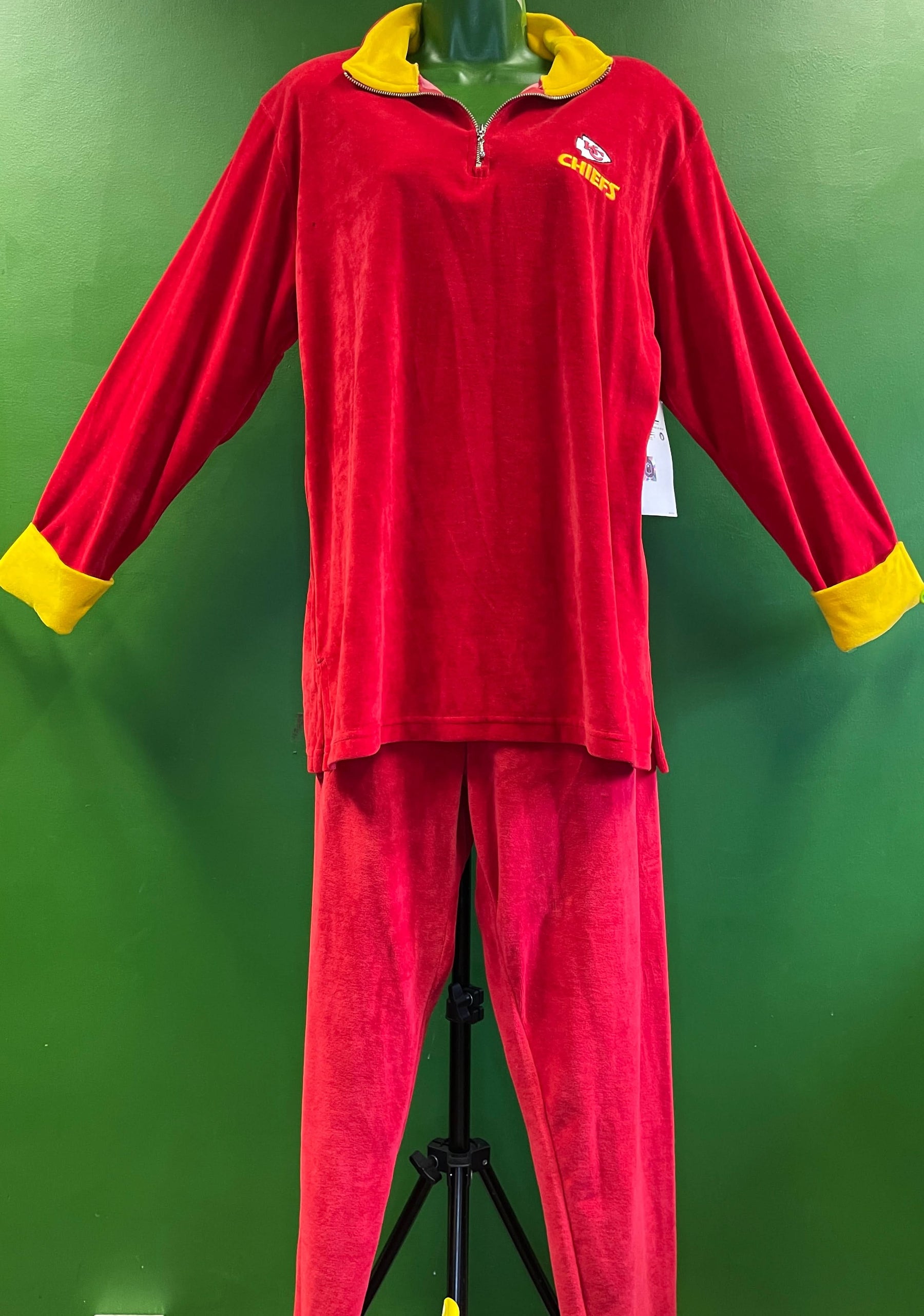 NFL Kansas City Chiefs 1/4 Zip Pullover & Trousers 2-pc Set Women's Medium NWT