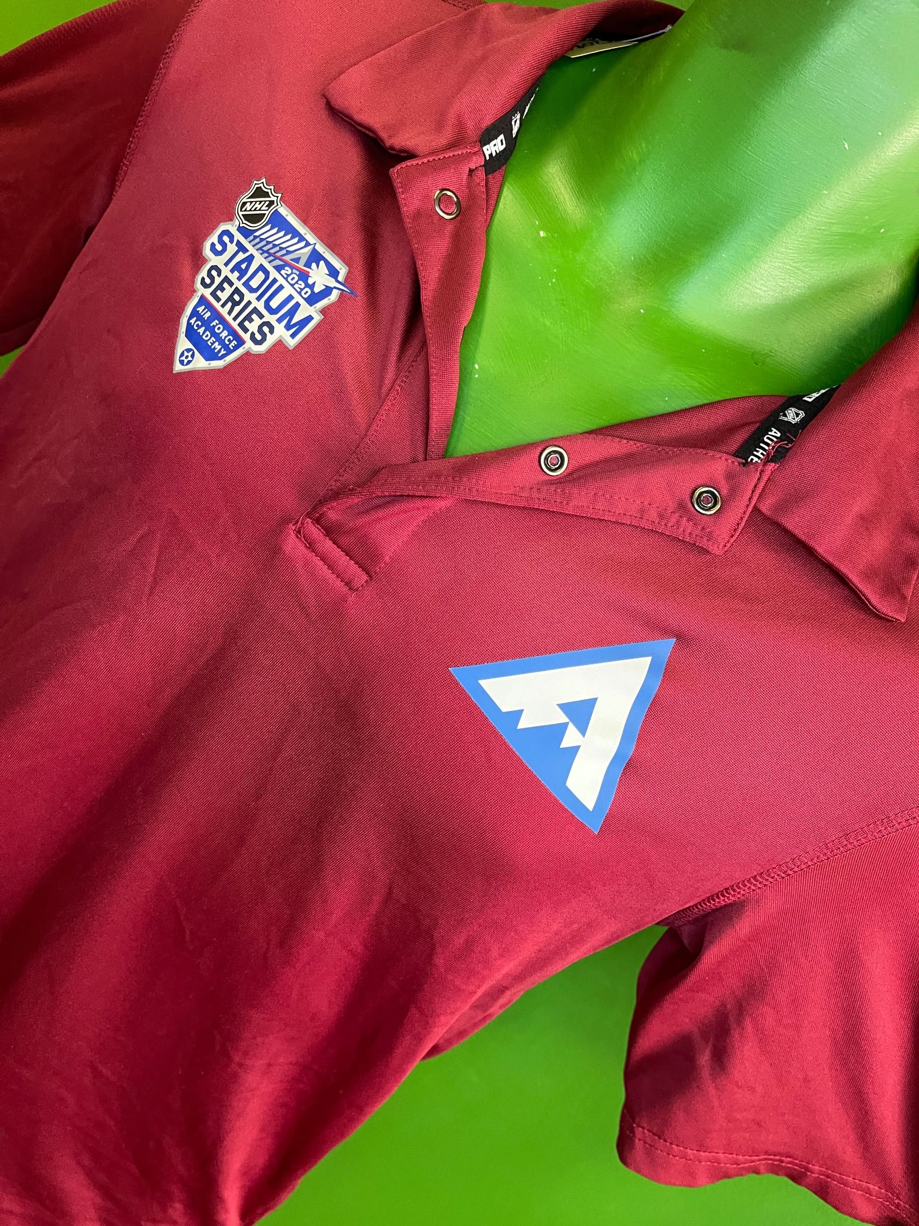 NHL Stadium Series 2020 Air Force Academy Fanatics Golf Polo Shirt Men's Small
