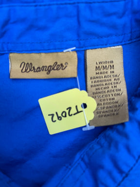 Wrangler Western "Warriors and Rodeo" Blue L/S Shirt Women's Medium