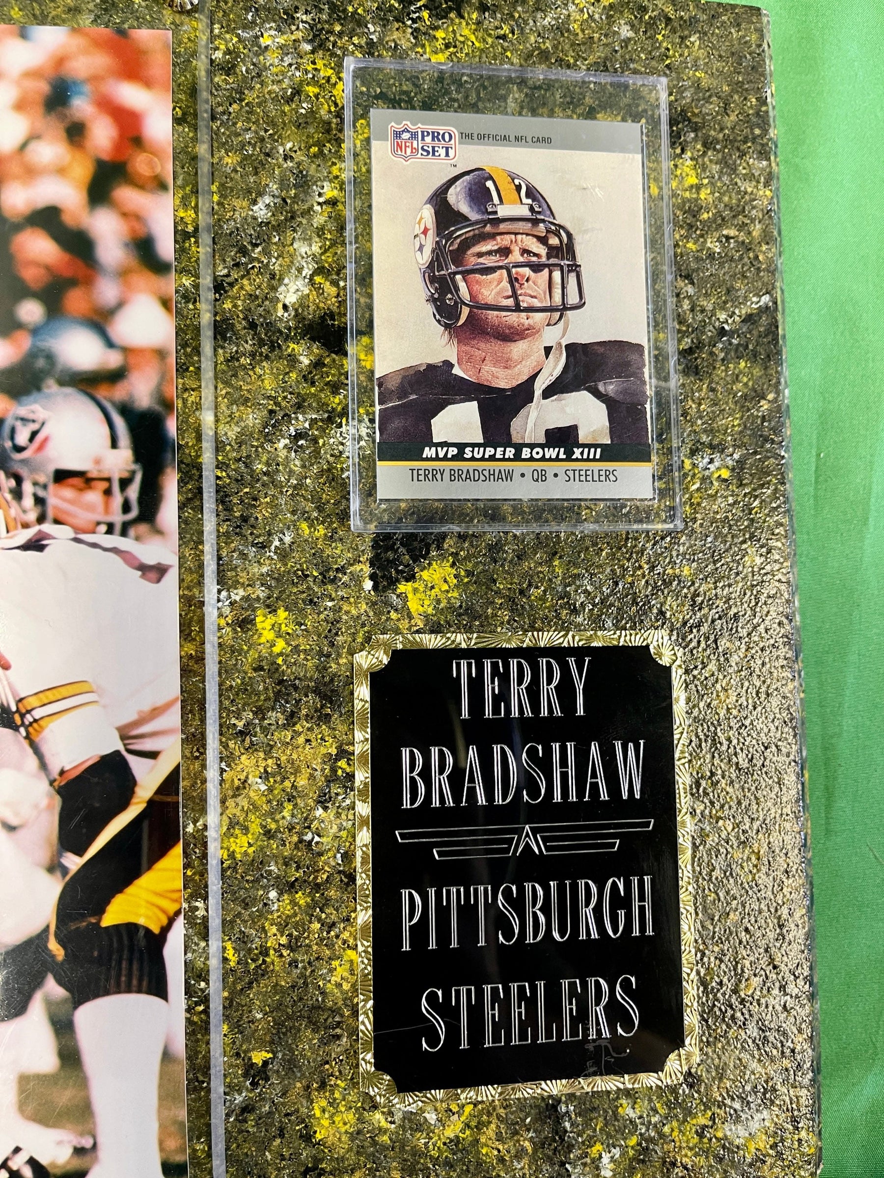 NFL Pittsburgh Steelers Terry Bradshaw #12 COA Autographed Plaque