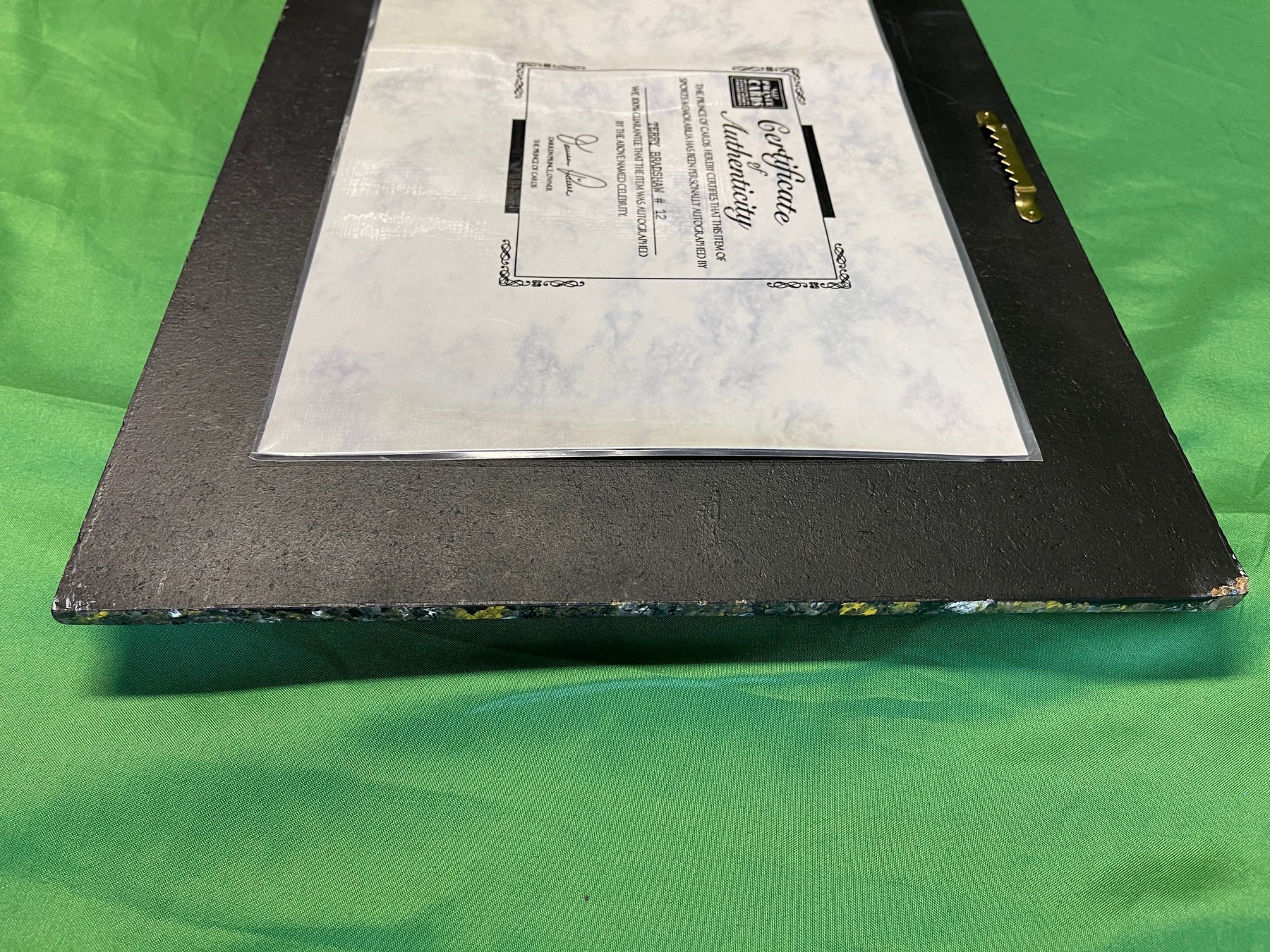 NFL Pittsburgh Steelers Terry Bradshaw #12 COA Autographed Plaque