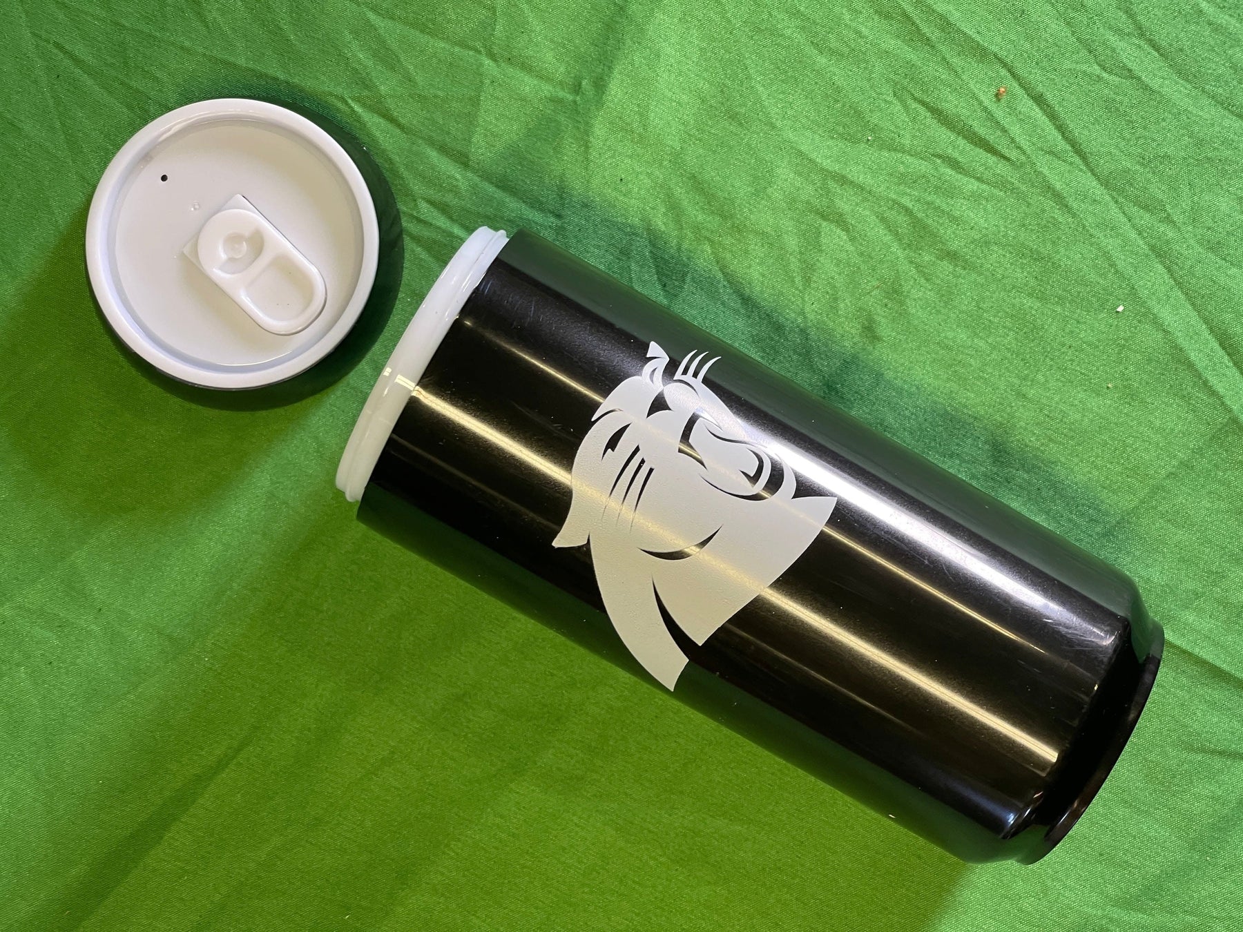 NFL Carolina Panthers Liscensed Plastic "Can" Travel Cup NWT