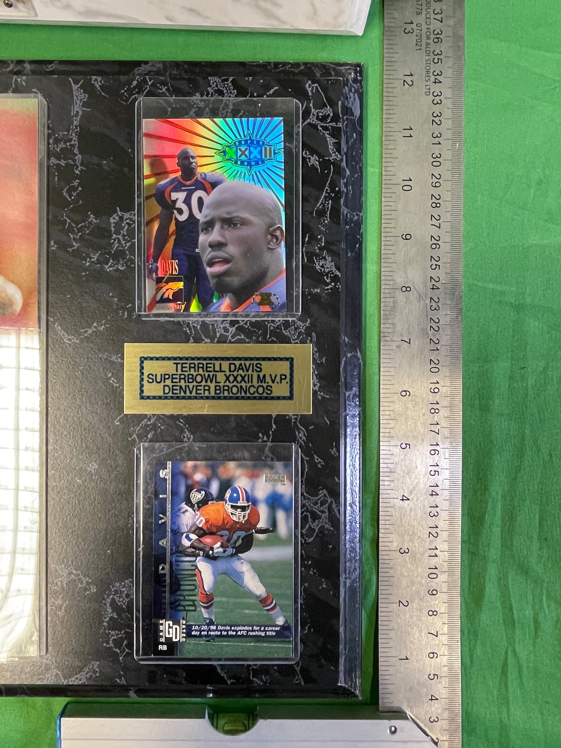 NFL Denver Broncos Terrell Davis #30 Steve Atwater #27 Lot of 2 Plaques
