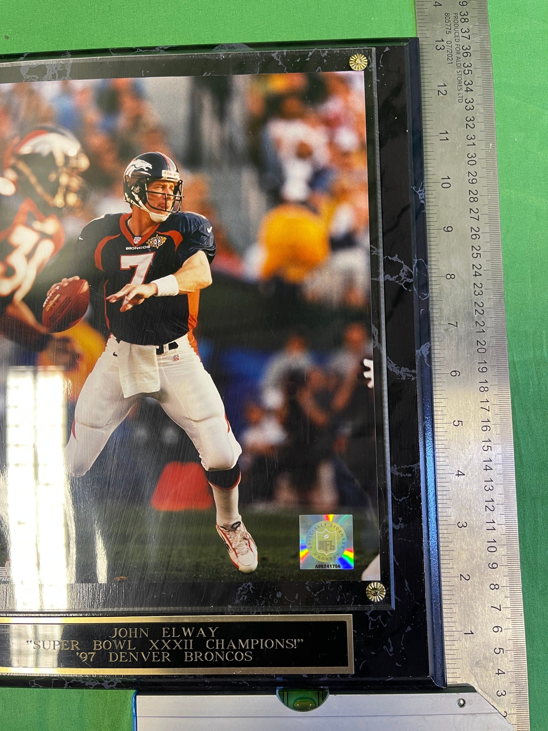 NFL Denver Broncos John Elway #7 Super Bowl XXXII Commemorative Photo Plaque