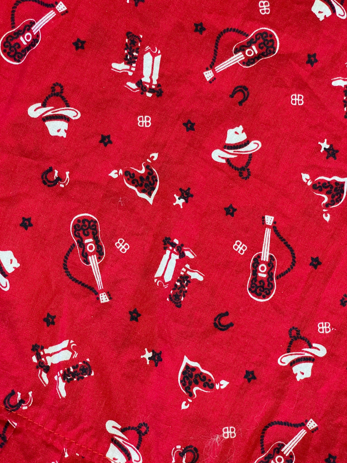 Western Print Red Sleeveless Dress Infant Baby 6 Months