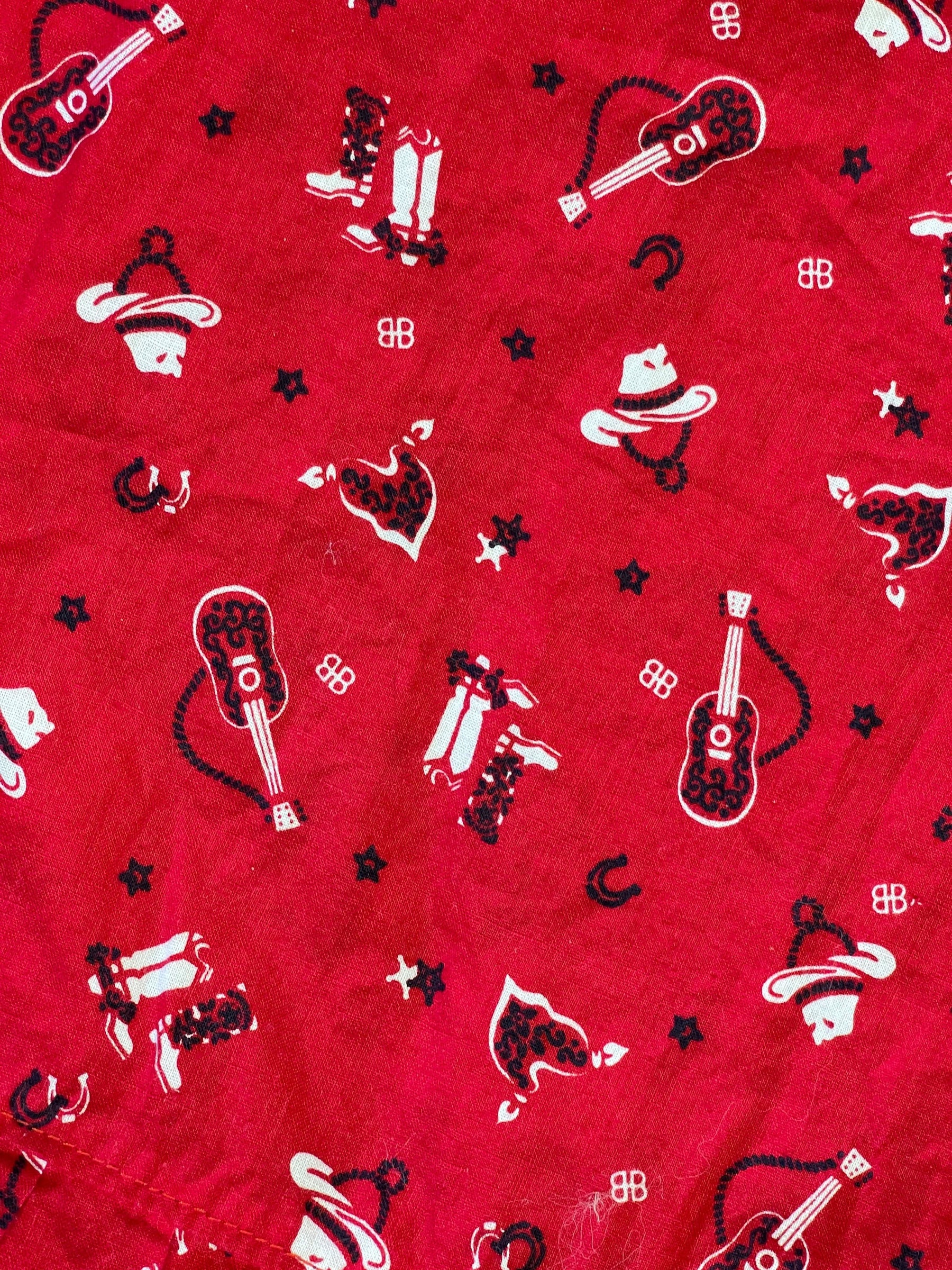 Western Print Red Sleeveless Dress Infant Baby 6 Months