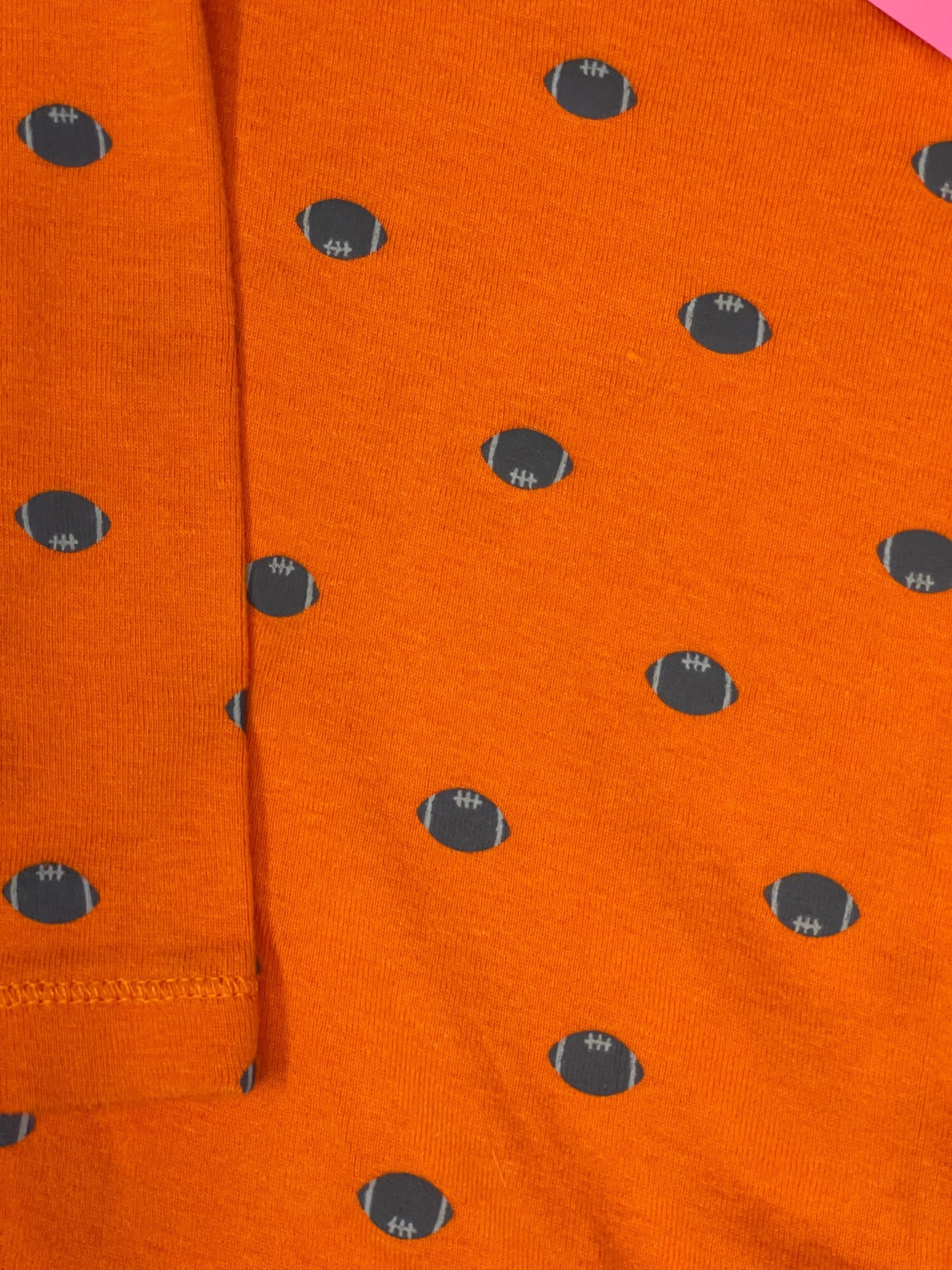 American Football Orange L/S Bodysuit/Vest Infant Toddler 12 Months