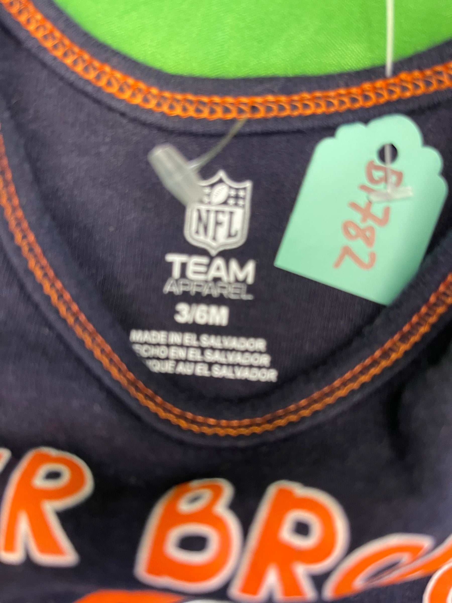 NFL Denver Broncos 100% Cotton Bodysuit/Vest Infant Baby 3-6 Months