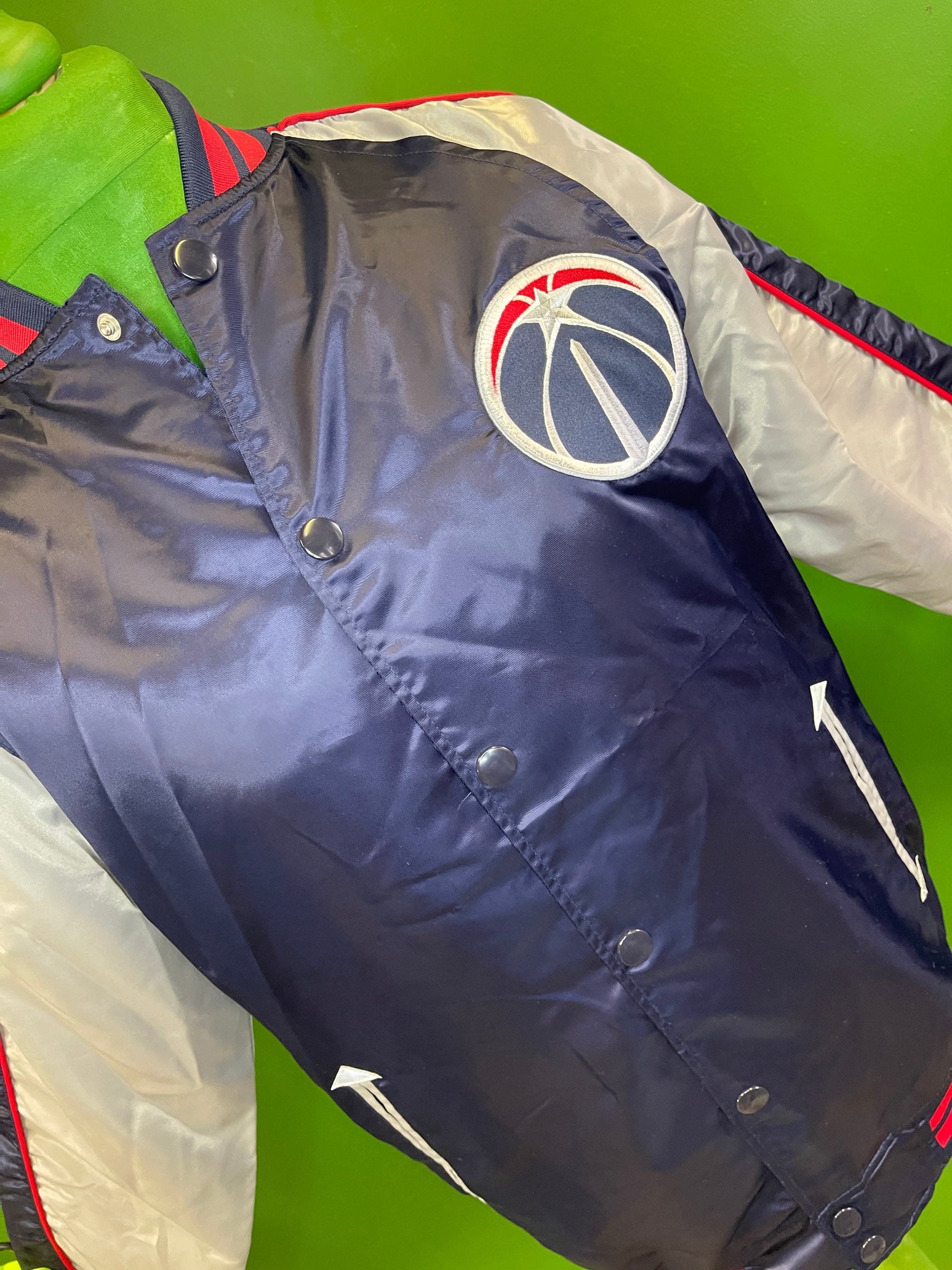 NBA Washington Wizards Majestic Like-New Bomber Jacket Men's Medium Tall