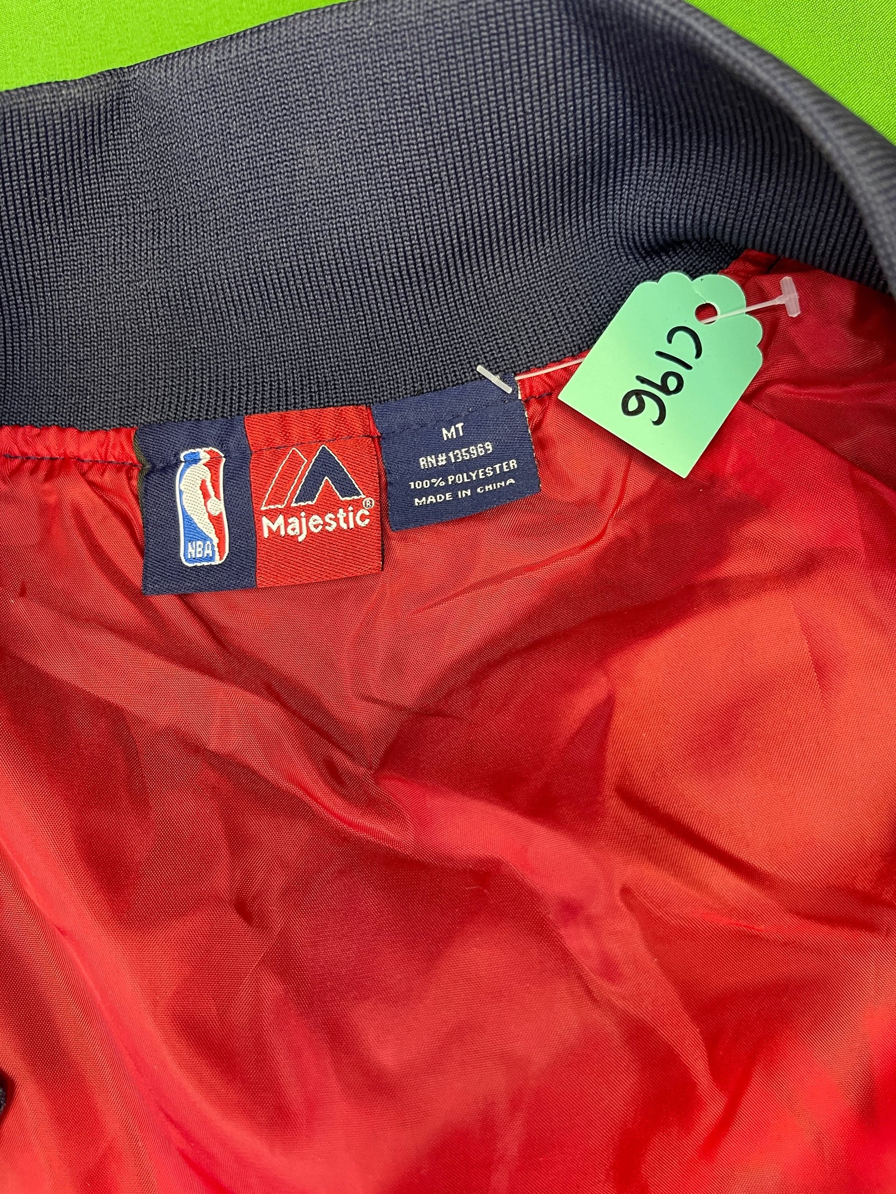 NBA Washington Wizards Majestic Like-New Bomber Jacket Men's Medium Tall