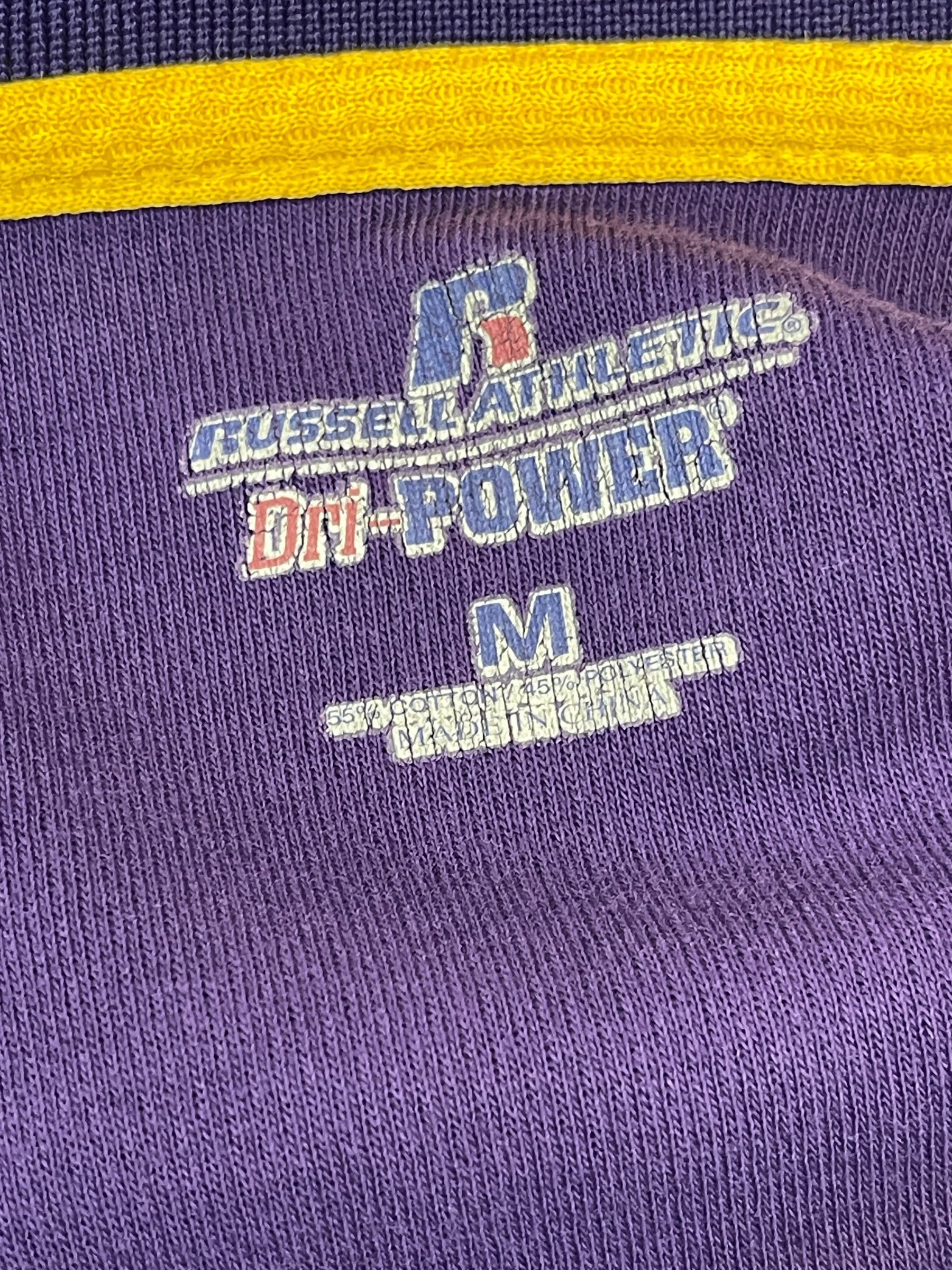 NCAA Louisiana State LSU Tigers Russell Textured Golf Polo Shirt Men's Medium