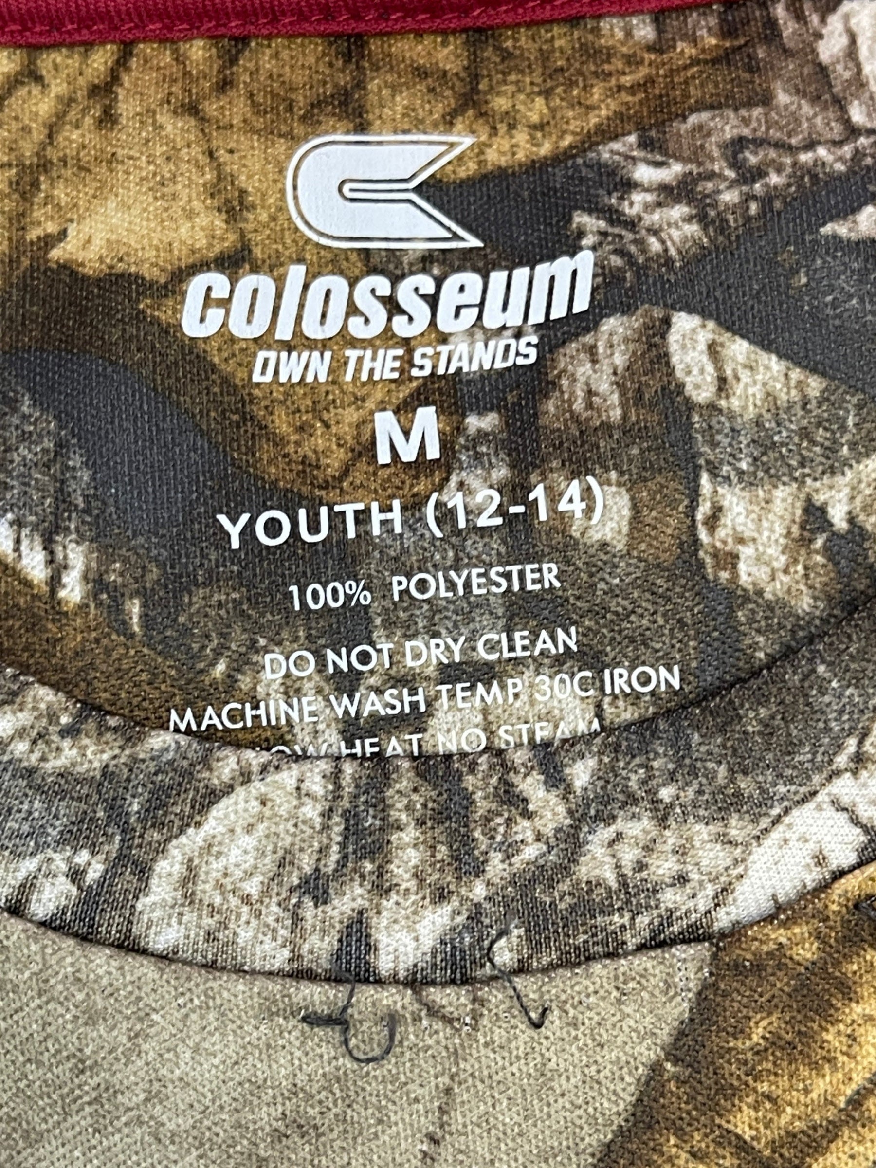 NCAA Oklahoma Sooners Colosseum RealTree Camo T-Shirt Youth Medium/Large 12-14