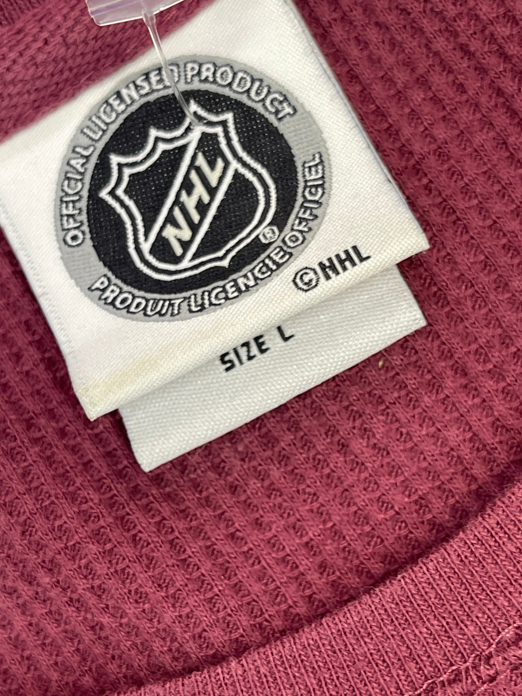 NHL Colorado Avalanche Waffle Fabric L/S T-Shirt Women's Large
