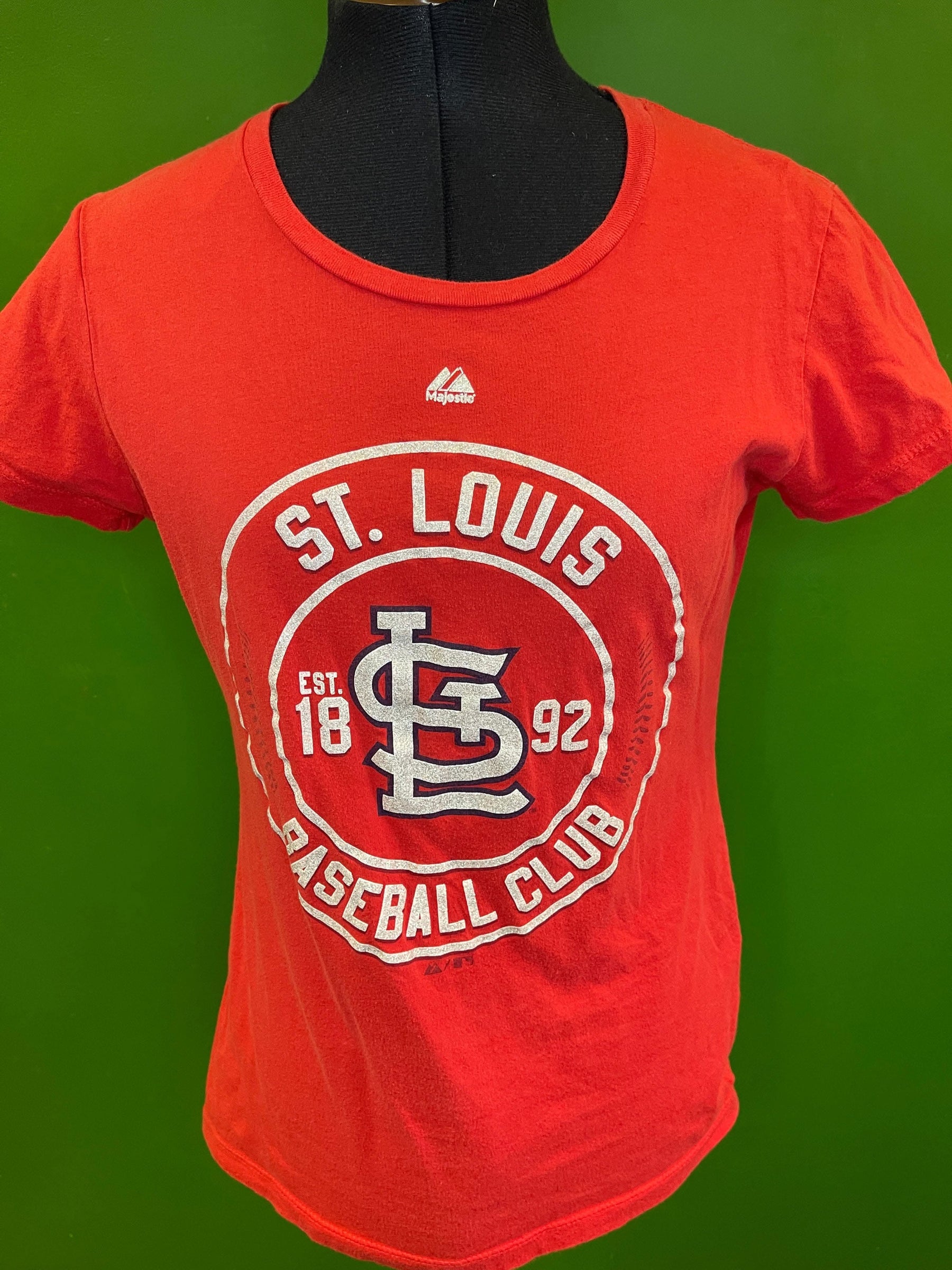 MLB St. Louis Cardinals Majestic Sparkly T-Shirt Women's Medium