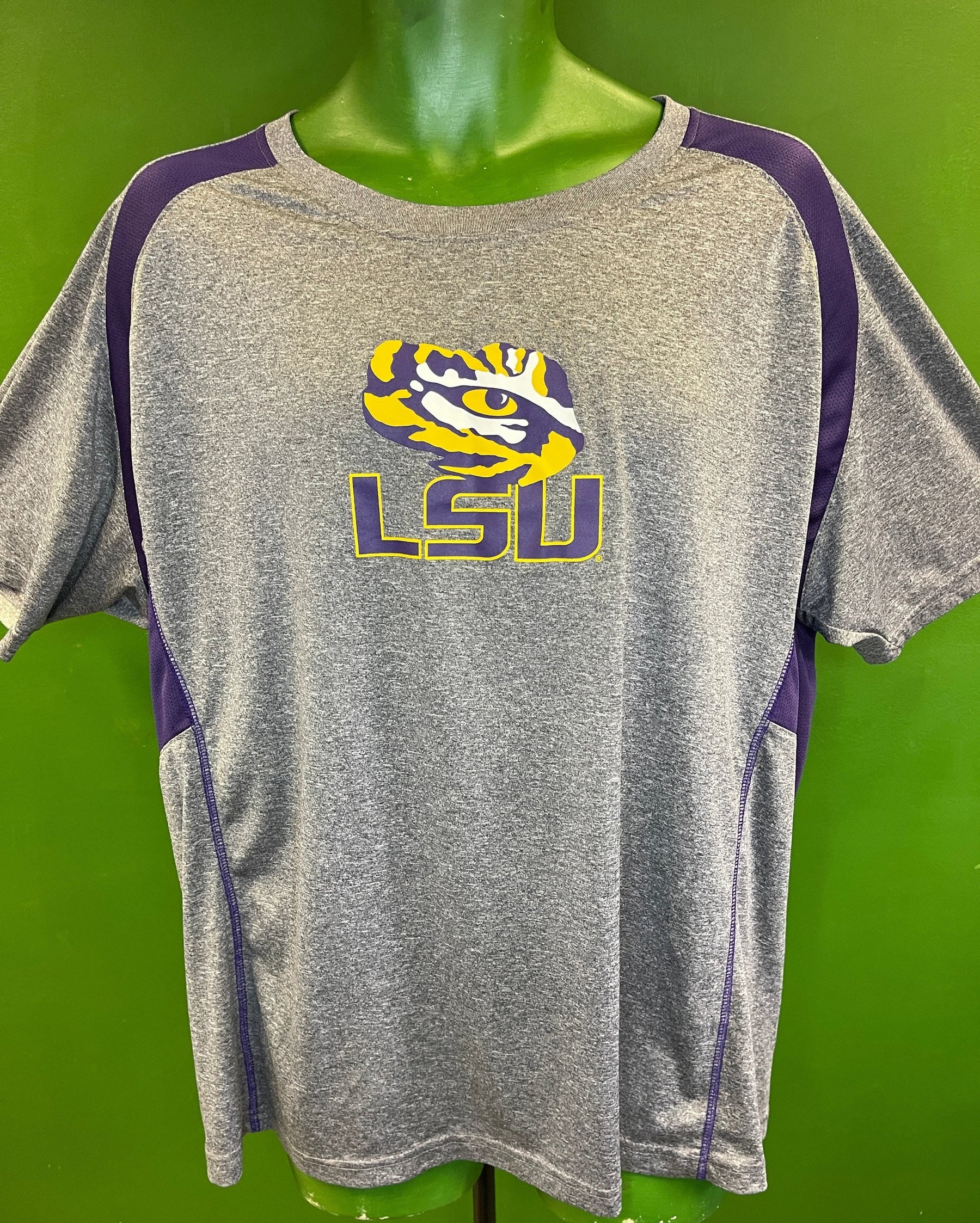 NCAA Louisiana State LSU Tigers Heathered Grey T-Shirt Men's 2X-Large