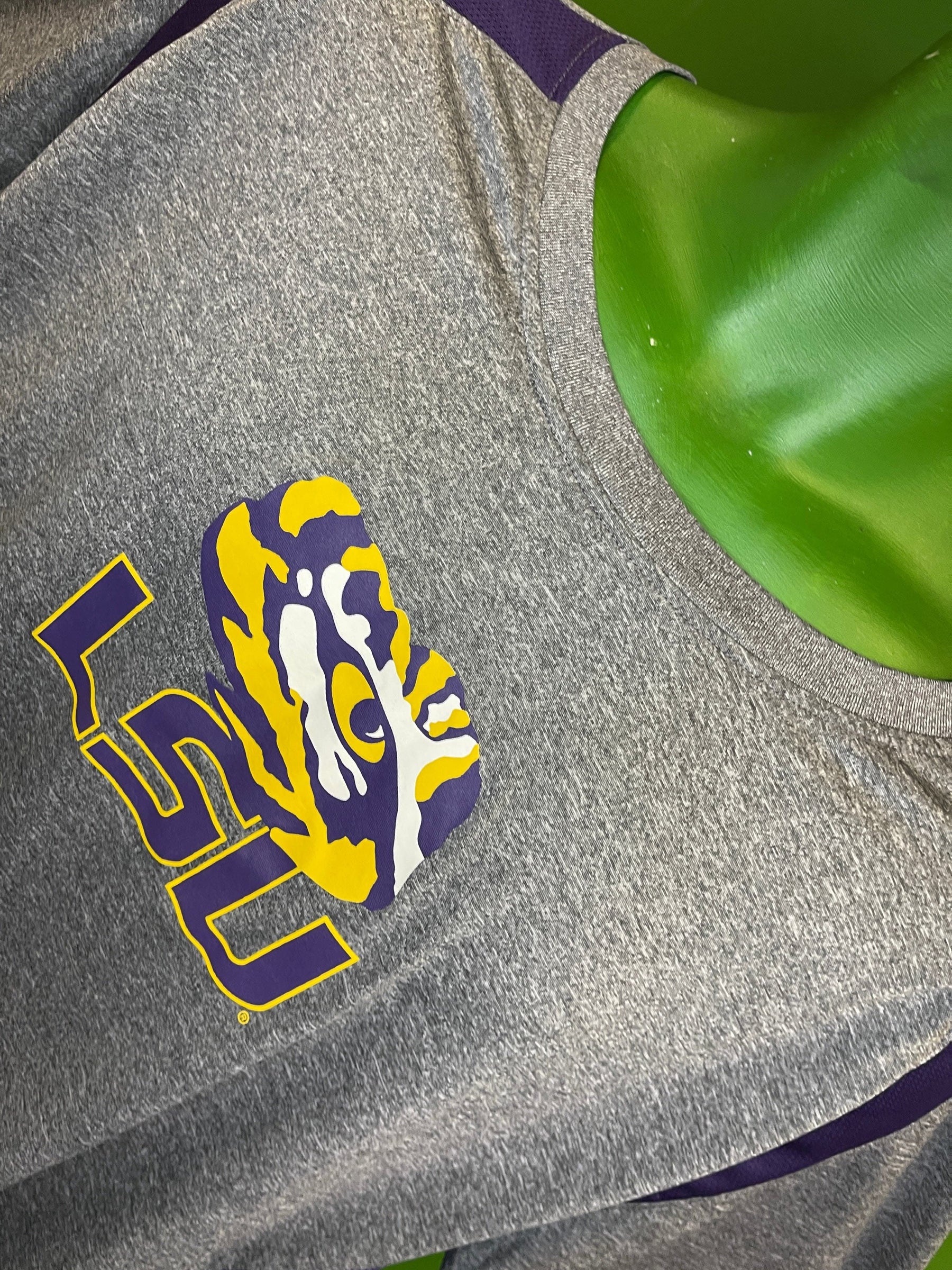 NCAA Louisiana State LSU Tigers Heathered Grey T-Shirt Men's 2X-Large