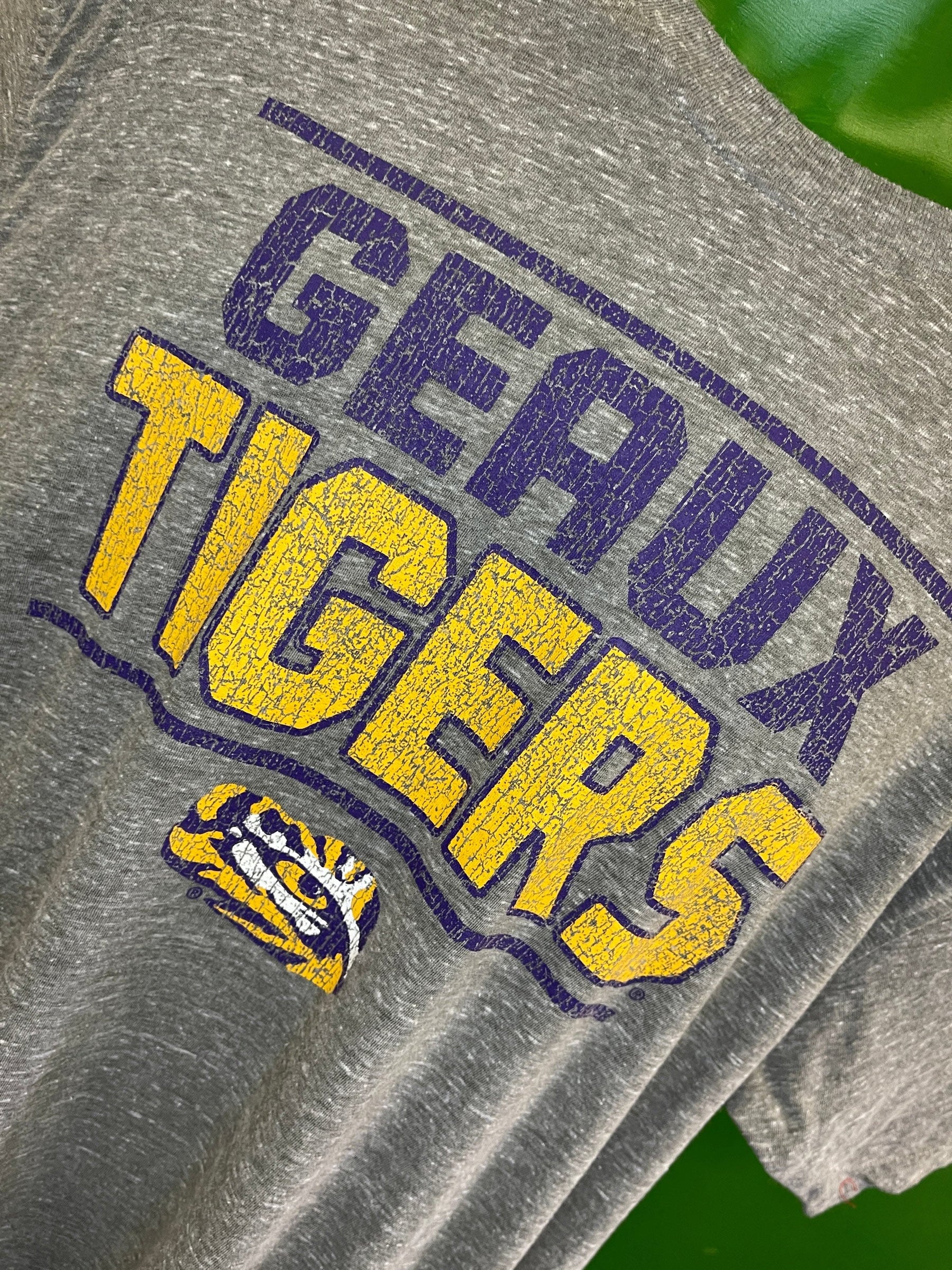 NCAA Louisiana State LSU Tigers Champion Heathered Grey T-Shirt Men's 2X-Large