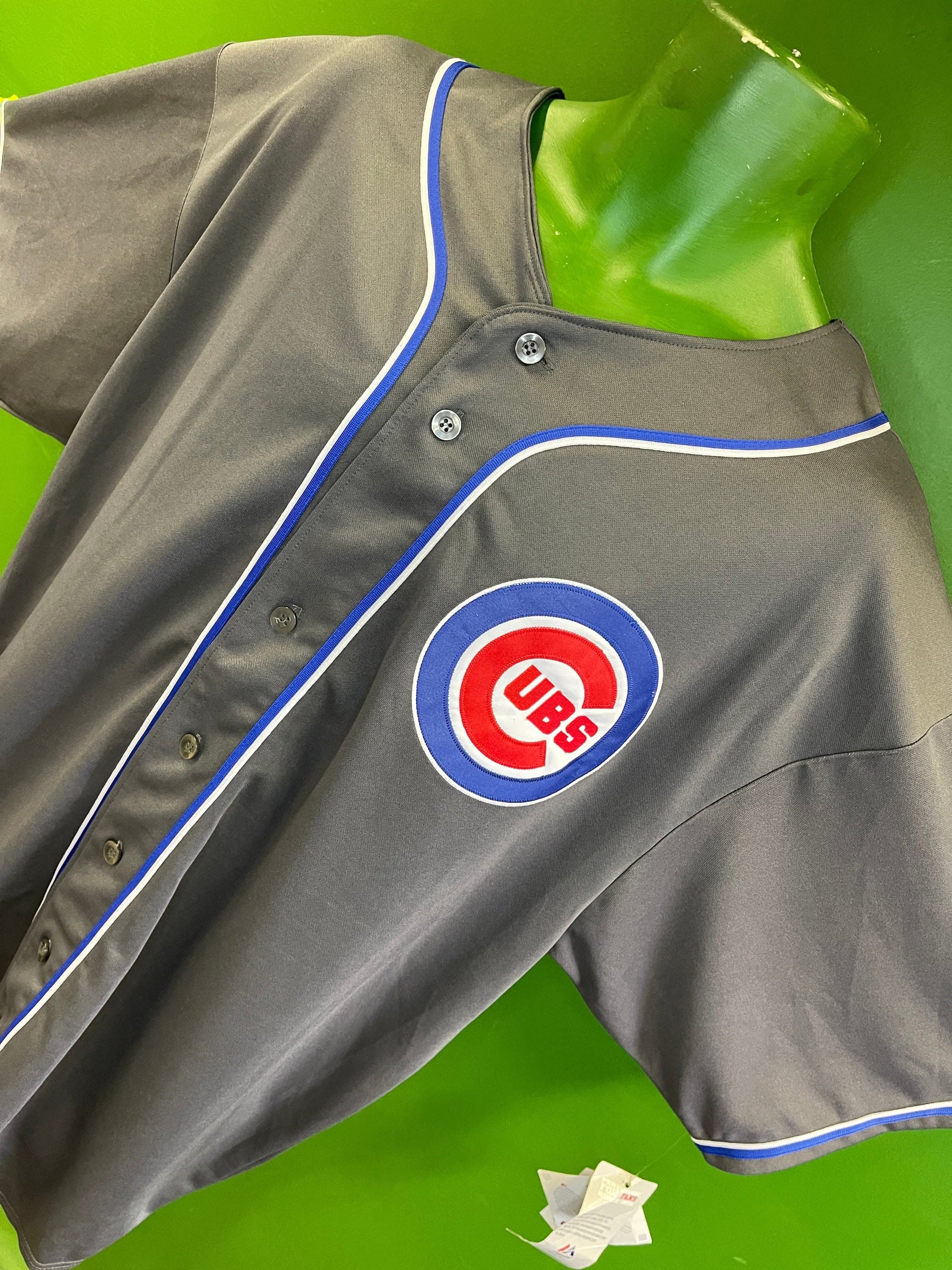 MLB Chicago Cubs Rizzo #44 Majestic Grey Jersey Men's 2X-Large Tall NWT