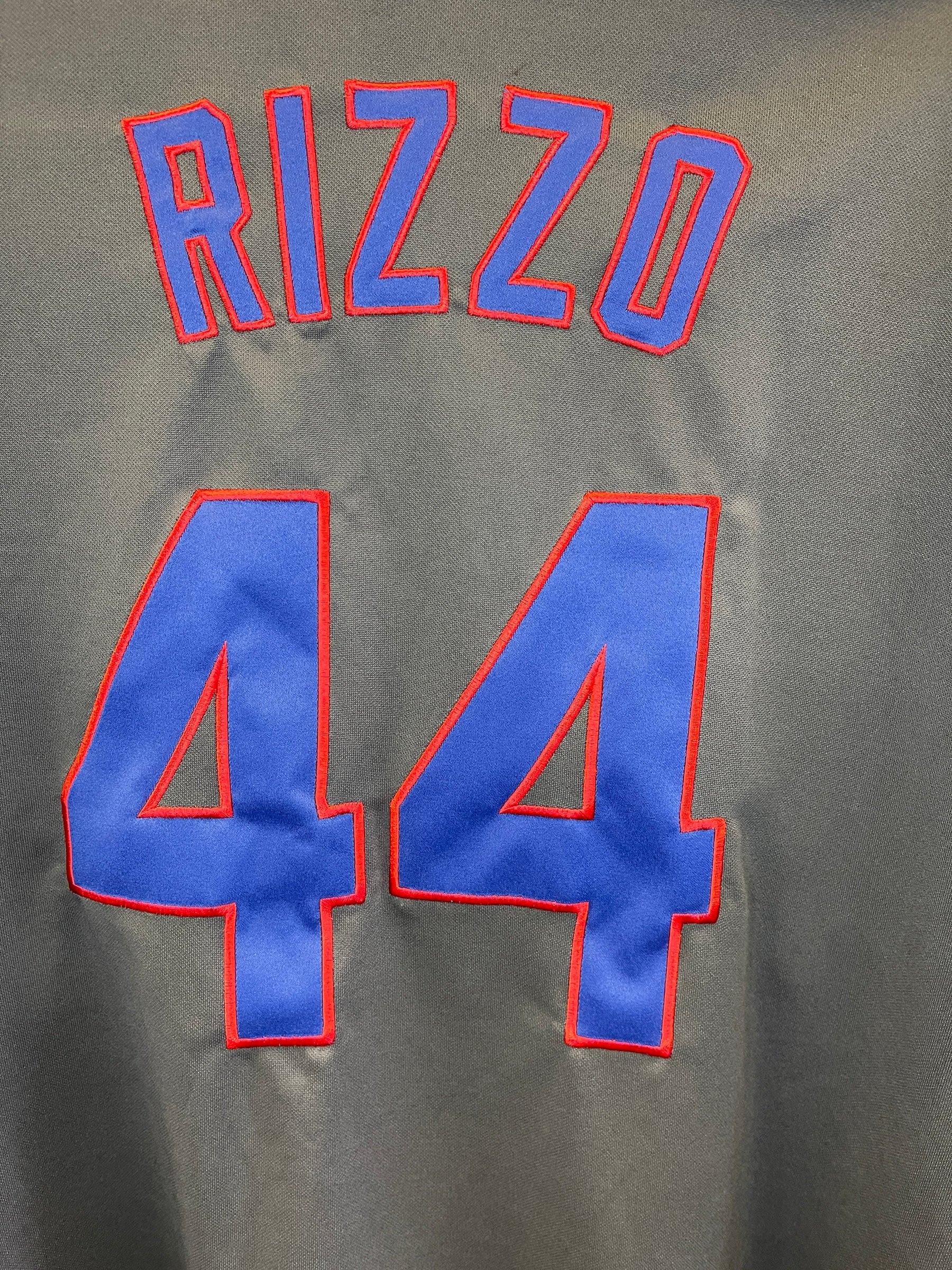 MLB Chicago Cubs Rizzo #44 Majestic Grey Jersey Men's 2X-Large Tall NWT
