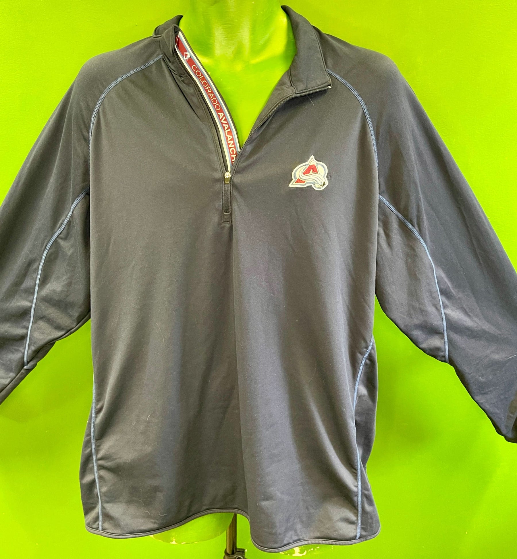 NHL Colorado Avalanche Wicking 1/4 Zip Stitched Pullover Men's X-Large