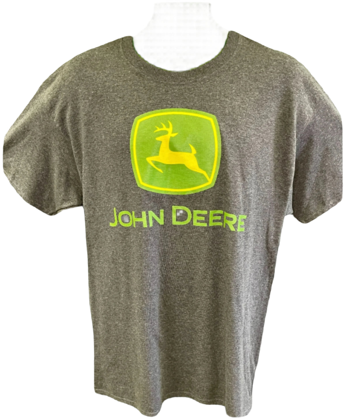 John Deere Heathered Charcoal Grey T-Shirt Men's Large NWT