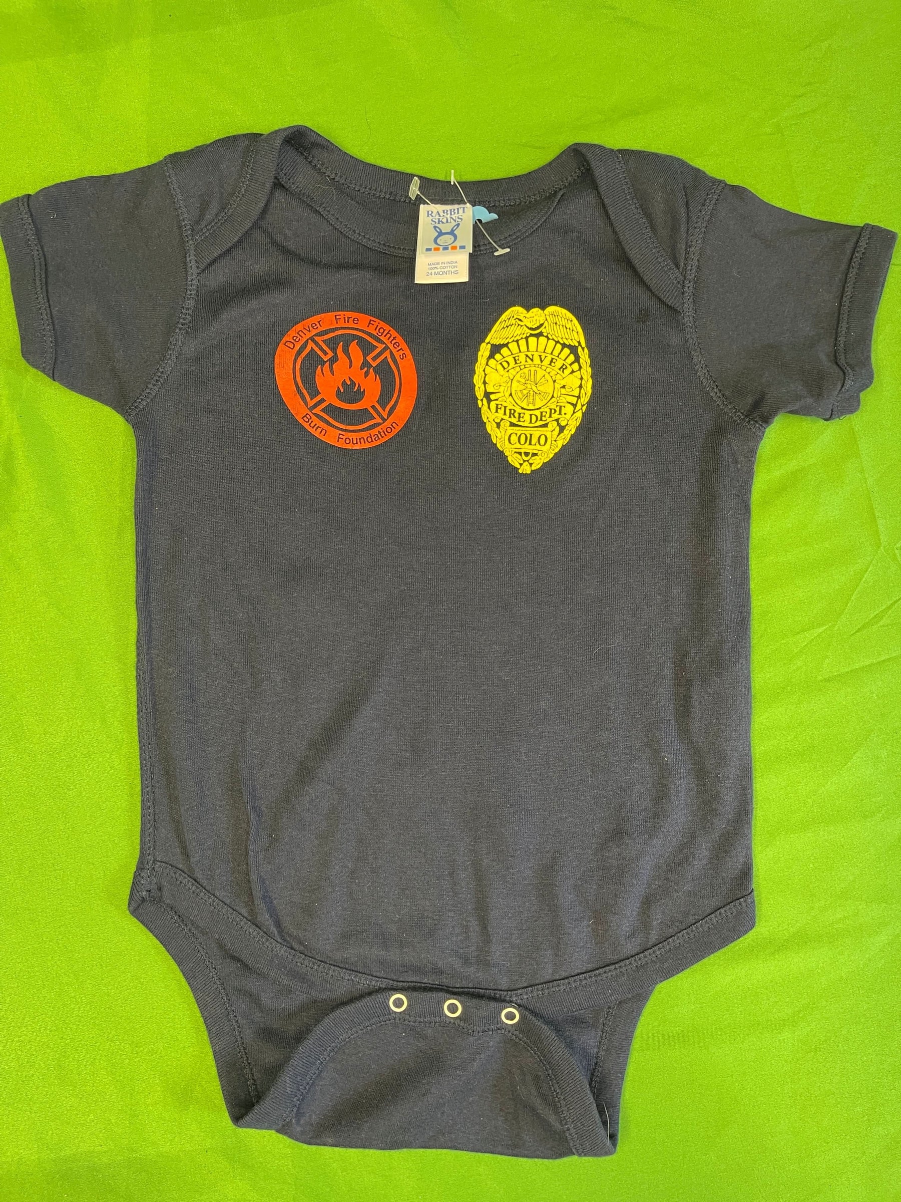 Denver Fire Dept. Uniform Bodysuit/Vest Infant Toddler 24 Months