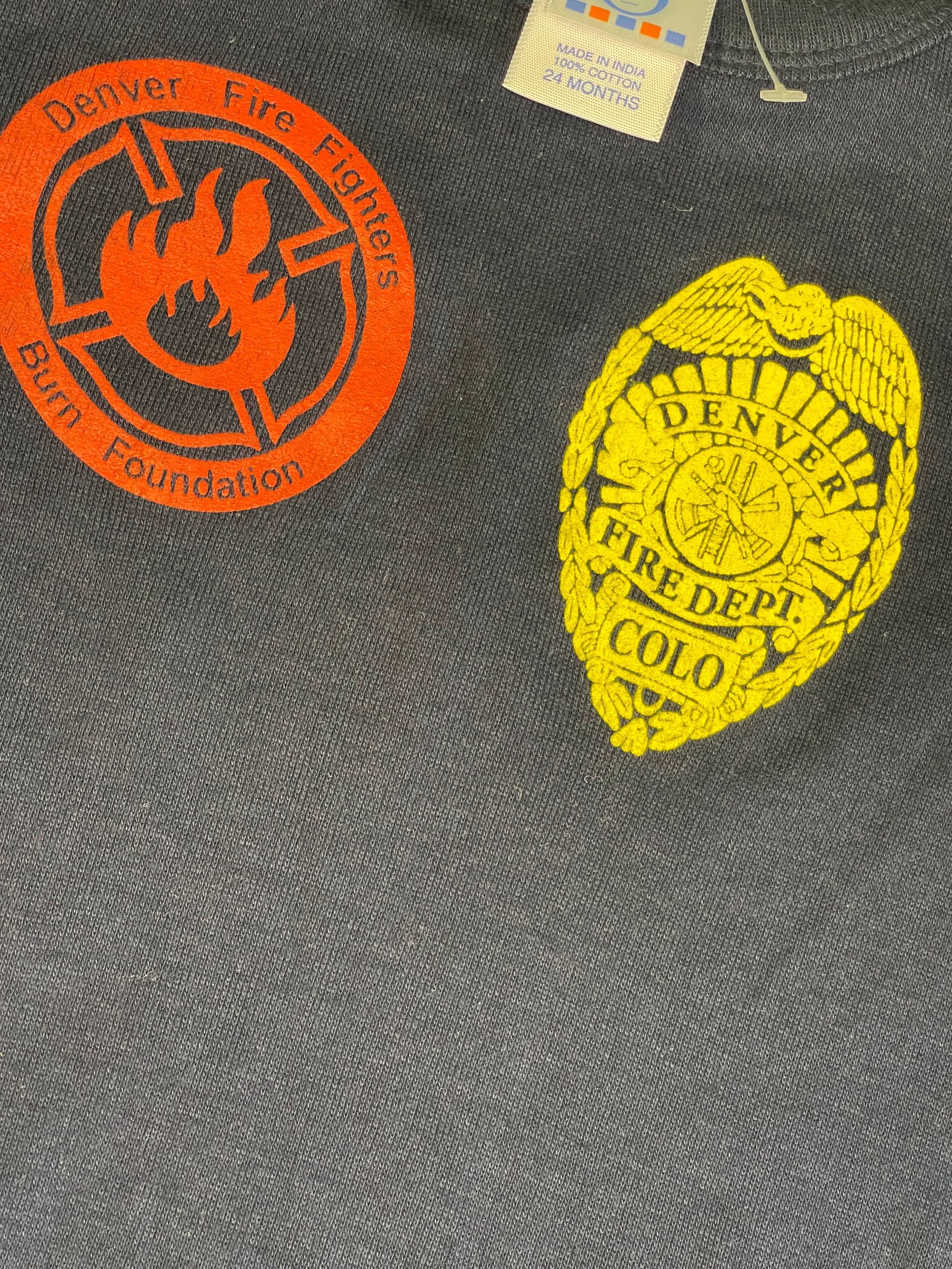 Denver Fire Dept. Uniform Bodysuit/Vest Infant Toddler 24 Months