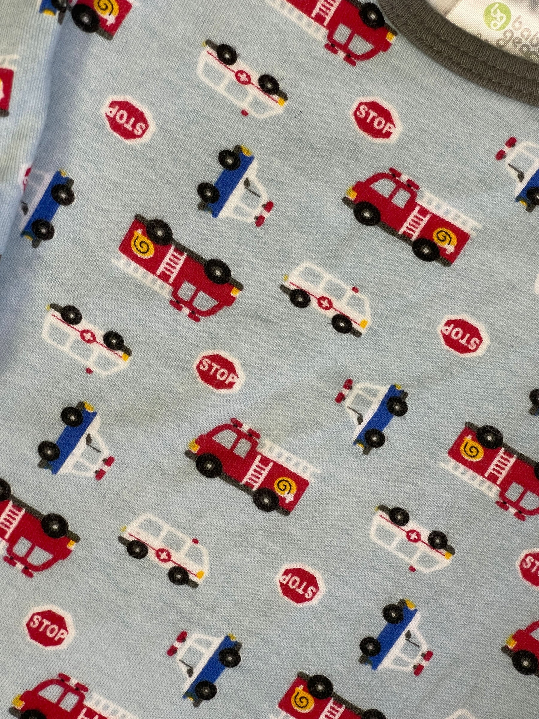 Emergency Service 100% Cotton L/S Bodysuit/Vest Infant Baby 0-3 Months