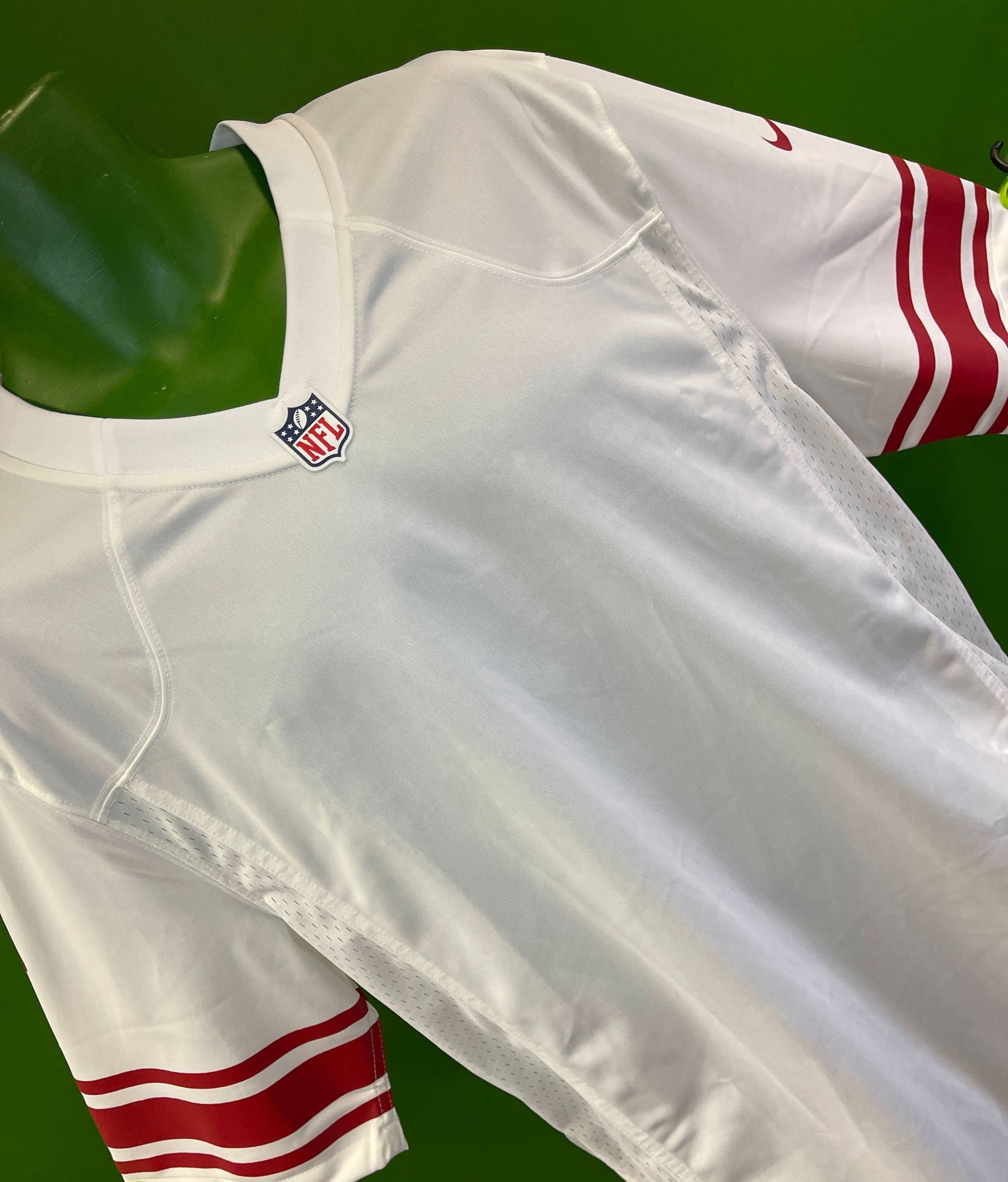 NFL San Francisco 49ers Blank White Game Jersey Men's Large NWT