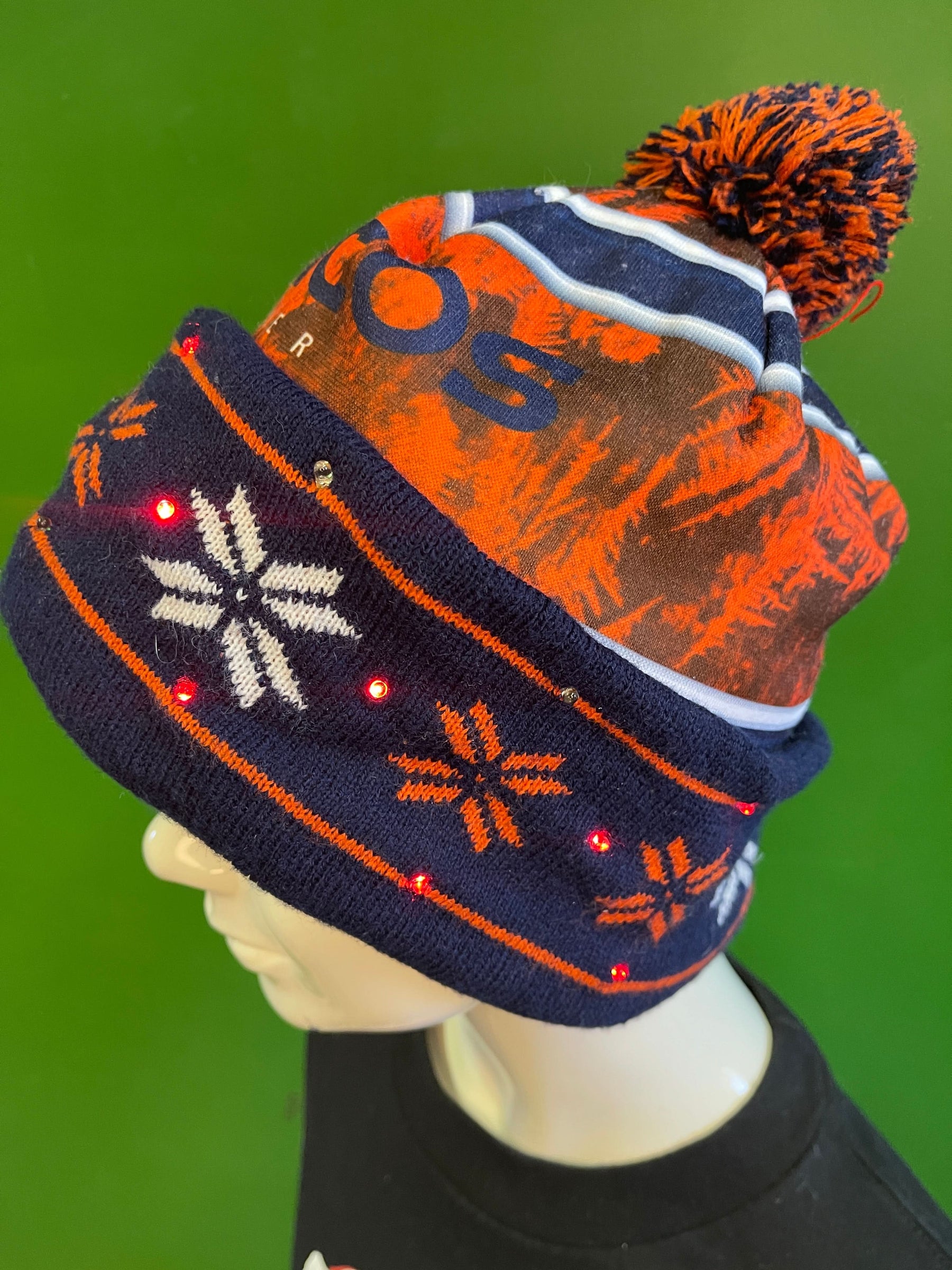 NFL Denver Broncos FOCO Light-Up Winter Woolly Bobble Hat OSFM