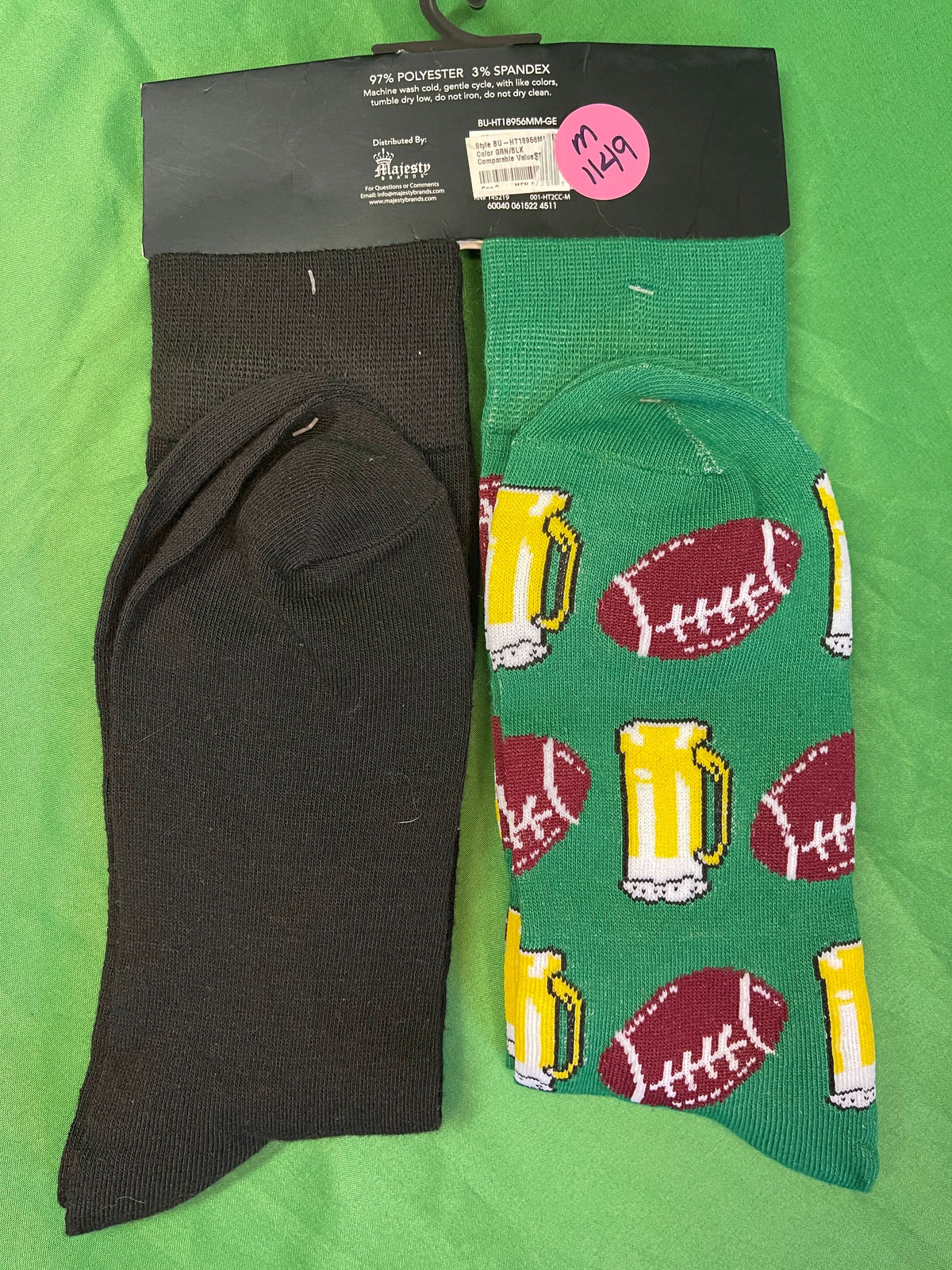 American Football Sundays Are for Beer & Football 2-Pc Socks NWT