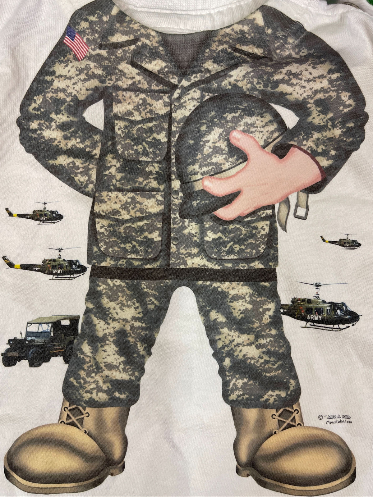 US Army Man 100% Cotton Bodysuit/Vest Infant Baby 6 Months