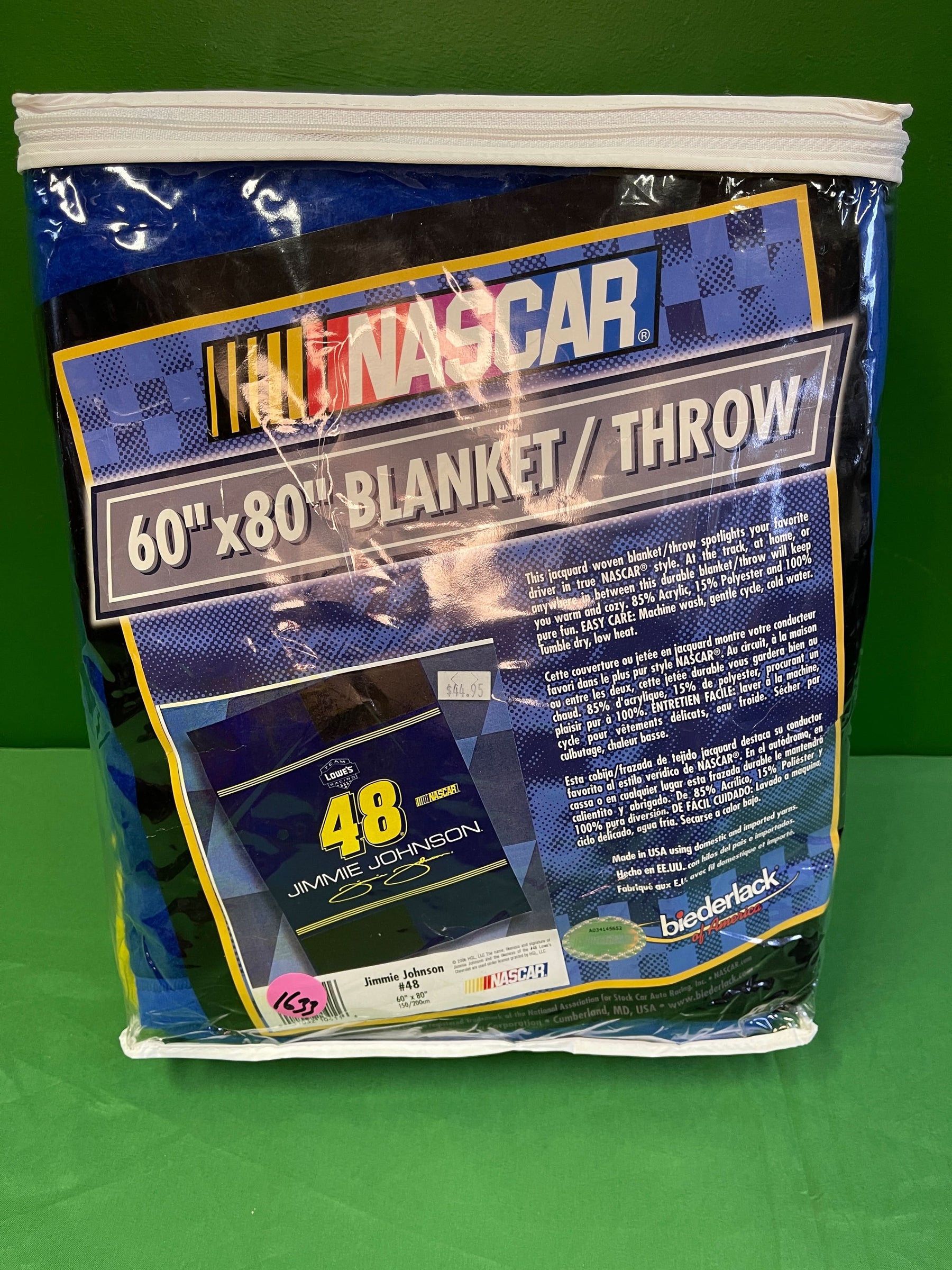 NASCAR Jimmie Johnson #48 60" x 80" Soft Plush Throw Blanket NWT