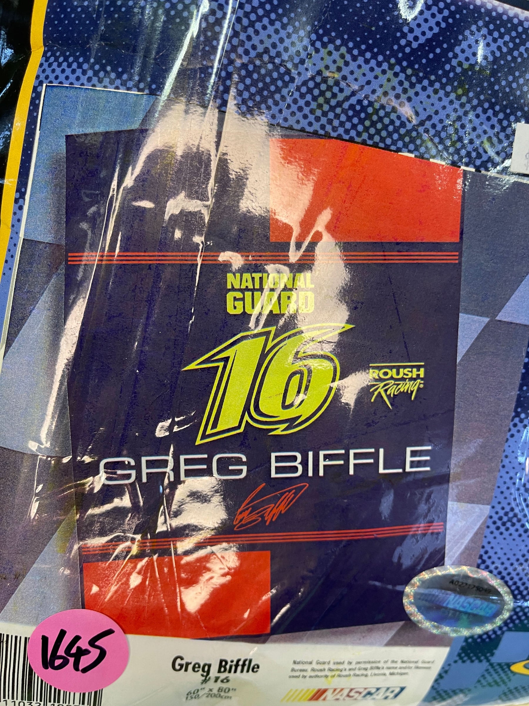 NASCAR Greg Biffle National Guard #16 60" x 80" Soft Plush Throw Blanket NWT