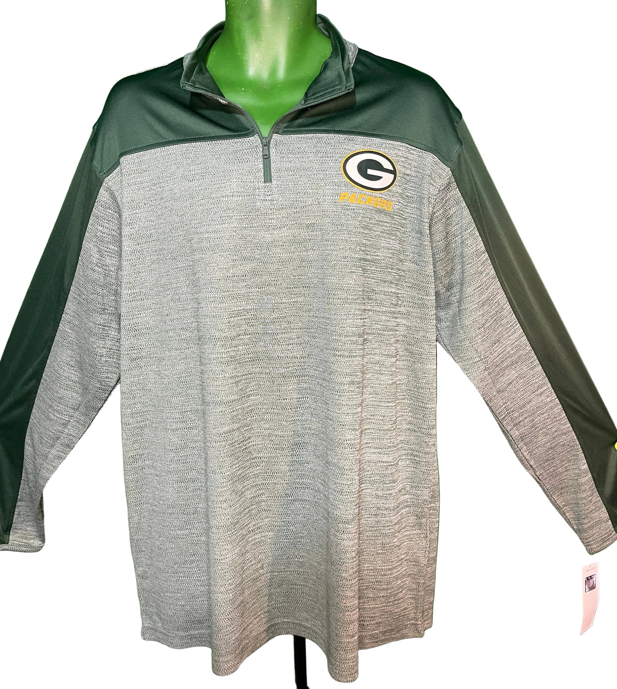 NFL Green Bay Packers 1/4 Zip Lightweight Pullover Jacket Men's X-Large NWT