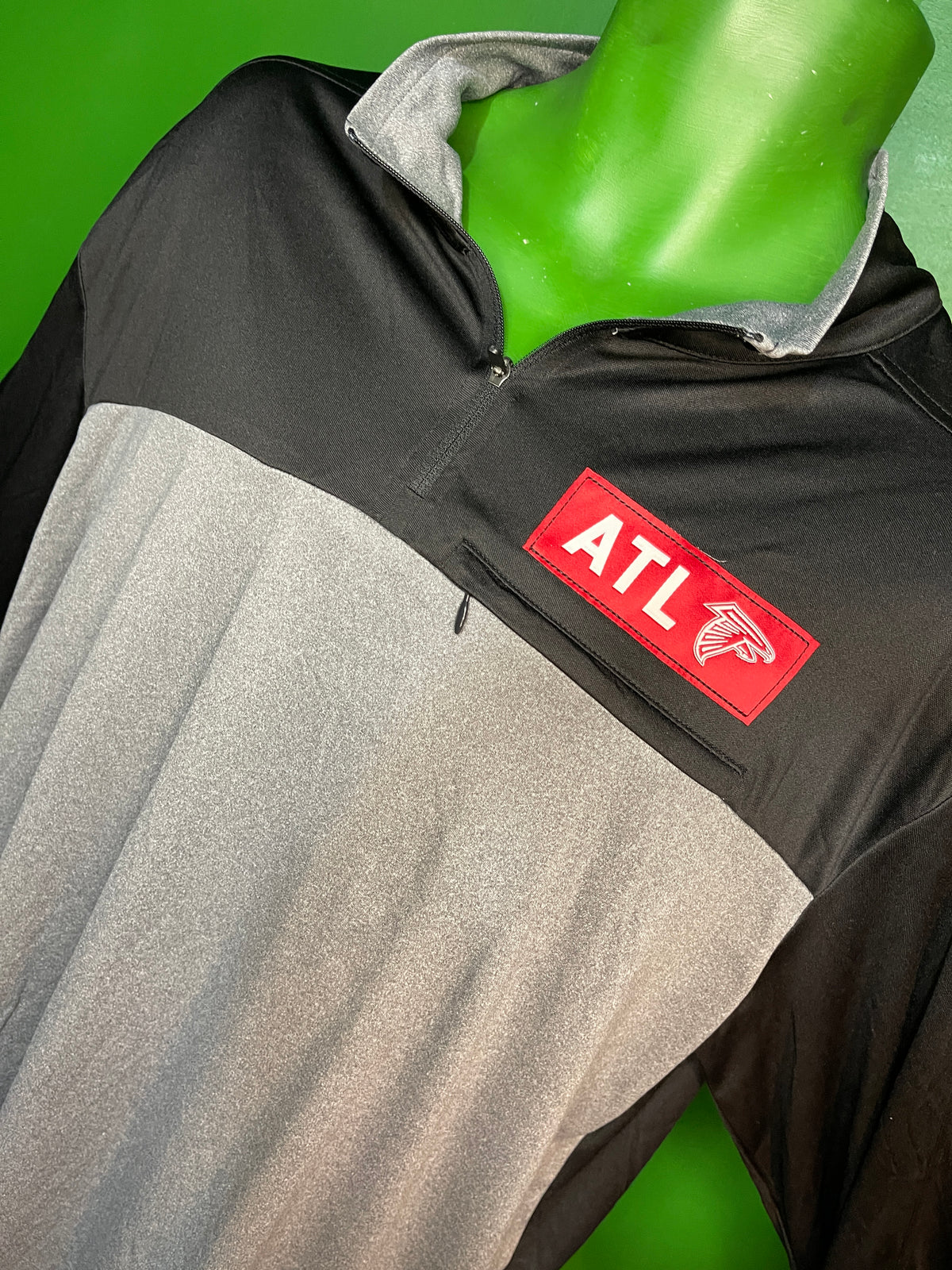 NFL Atlanta Falcons 1/4 Zip Lightweight Pullover Jacket Men's X-Large NWT