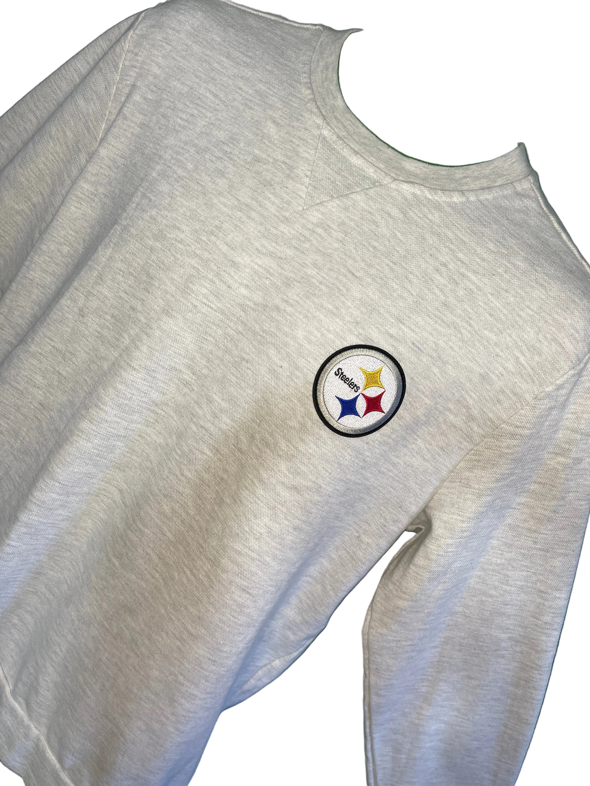 NFL Pittsburgh Steelers Pique Sweatshirt Jumper Heathered Grey Men's Large