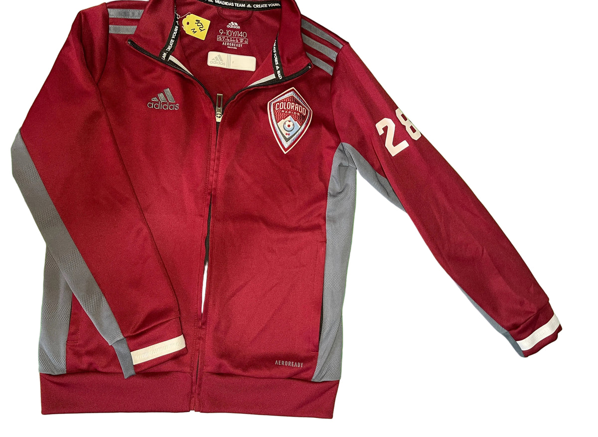 MLS Colorado Rapids Adidas Track Jacket Full Zip Youth Medium 9-10Y 140