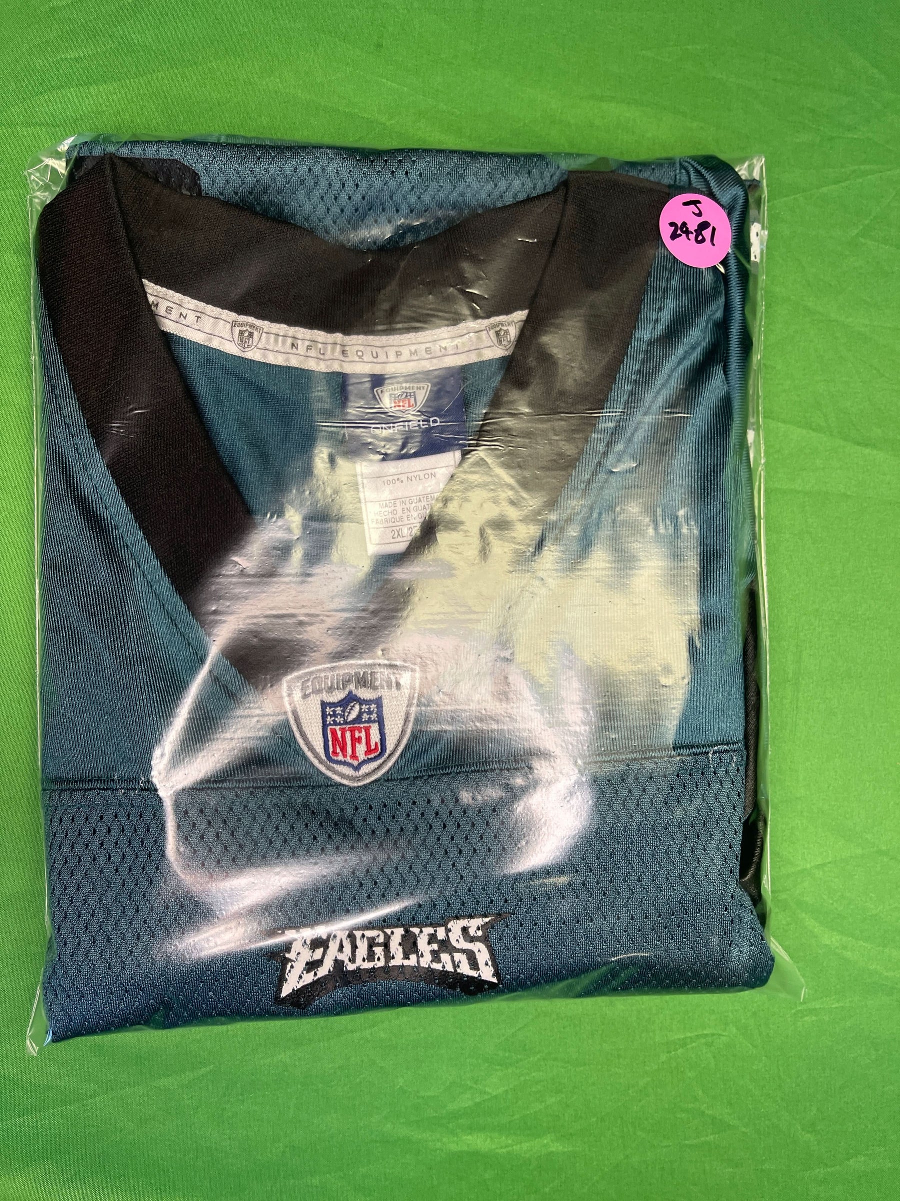 NFL Philadelphia Eagles Nnamdi Asomugha #24 On Field Jersey Men's 2X-Large