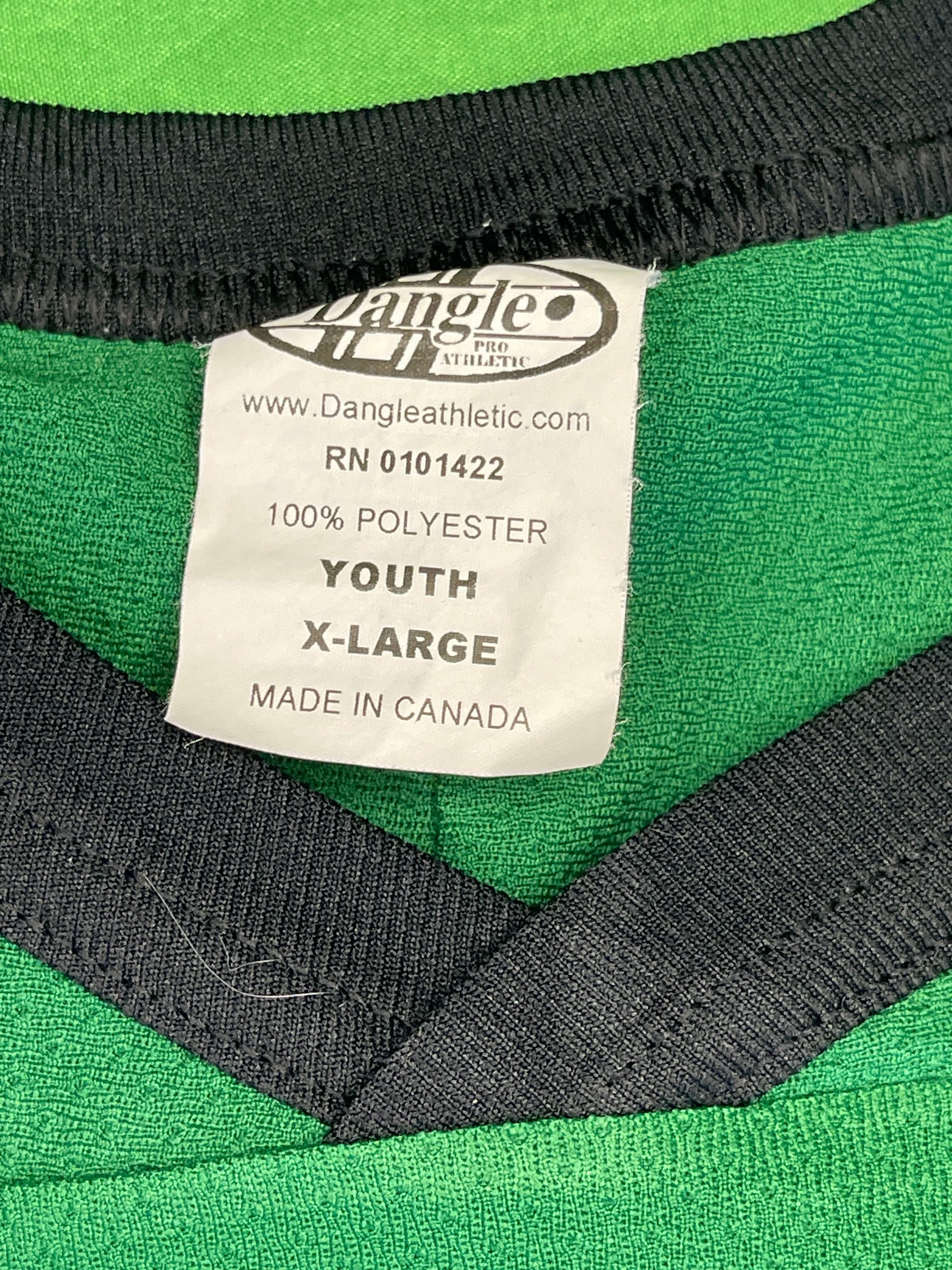Green Bear Logo #10 L/S Hockey Jersey Youth X-Large