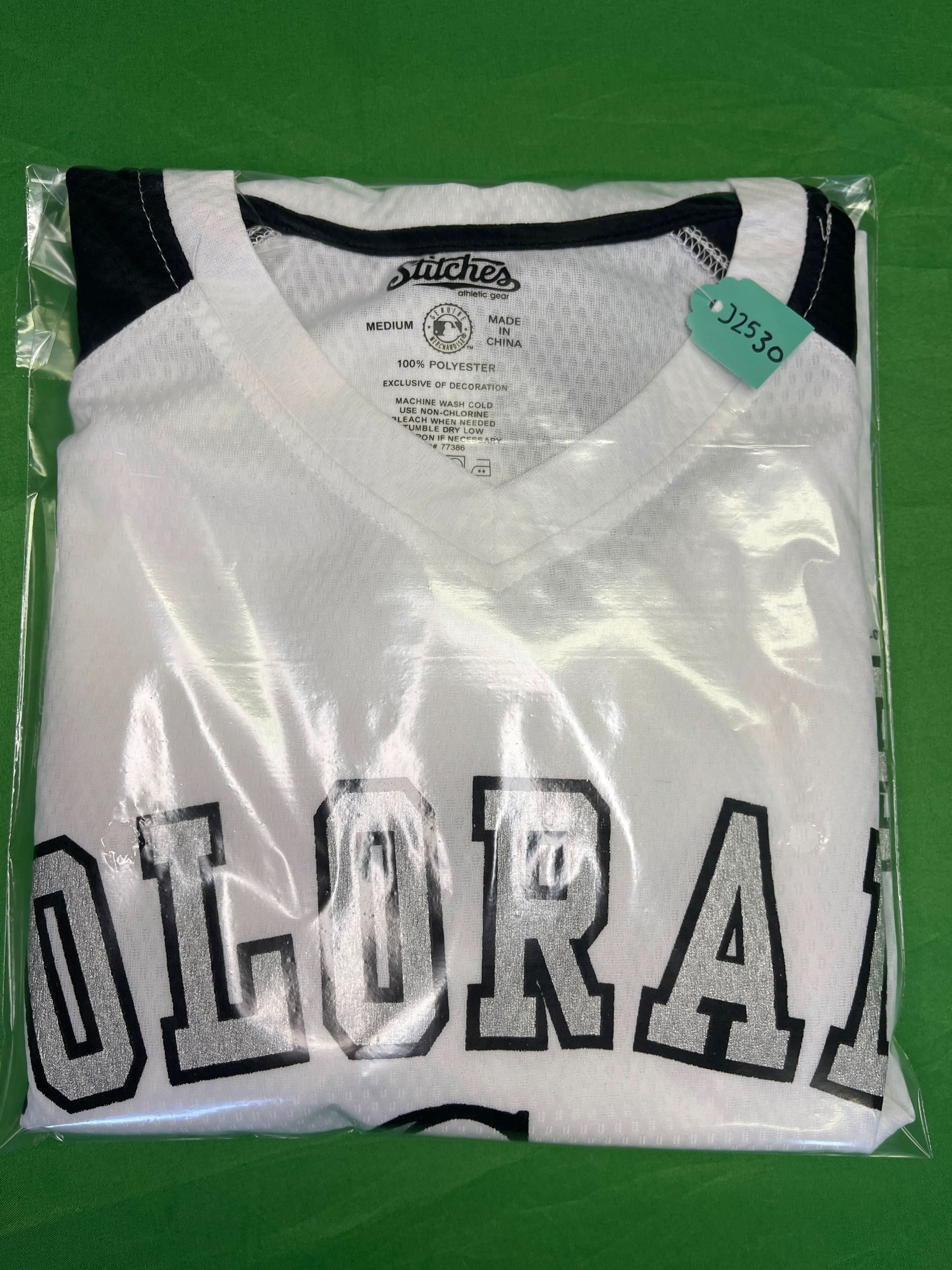 MLB Colorado Rockies Sparkly Jersey-Style Top Women's Medium