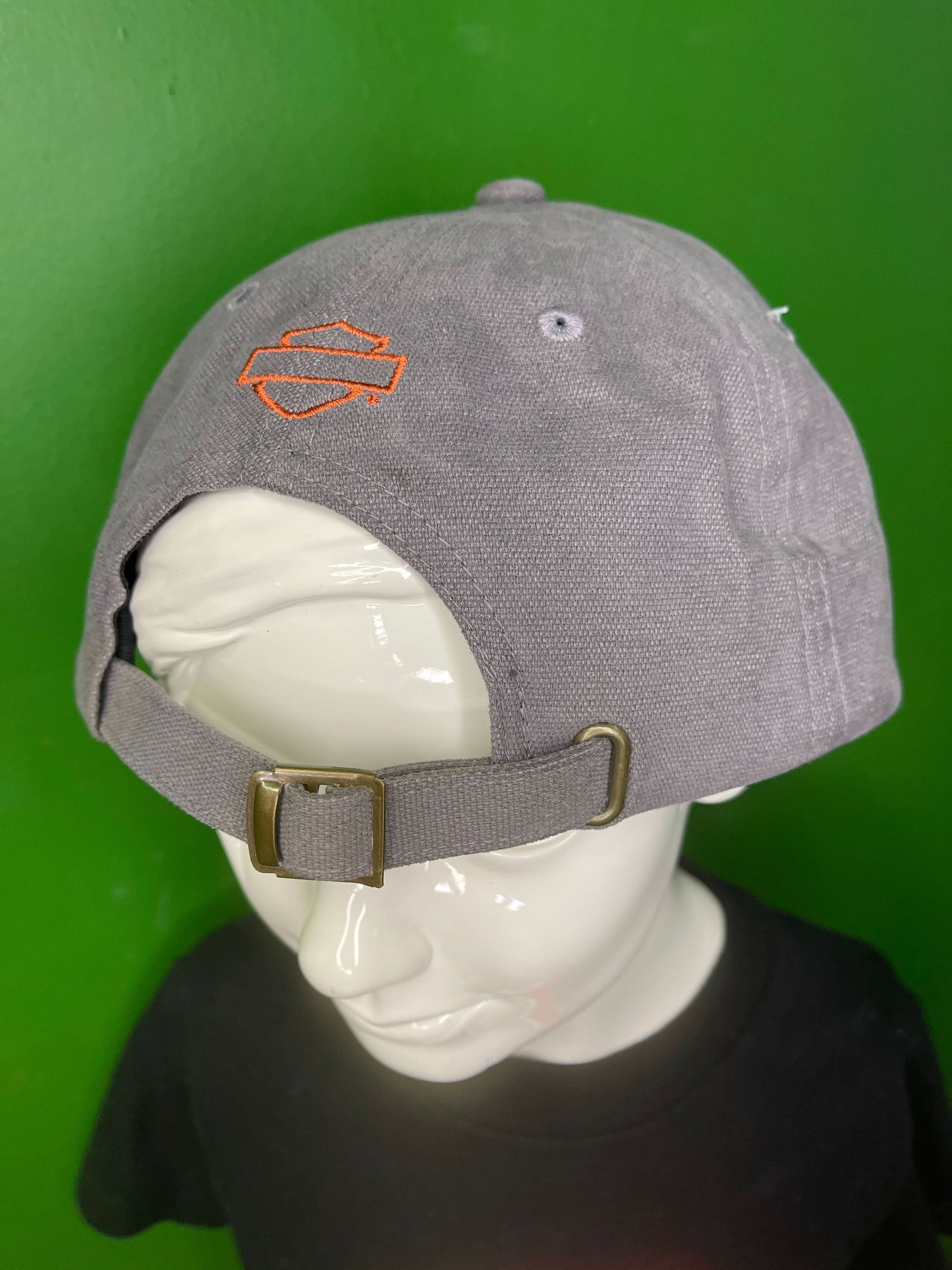 Harley Davidson Brushed Cotton Grey Strapback Hat/Cap OSFM