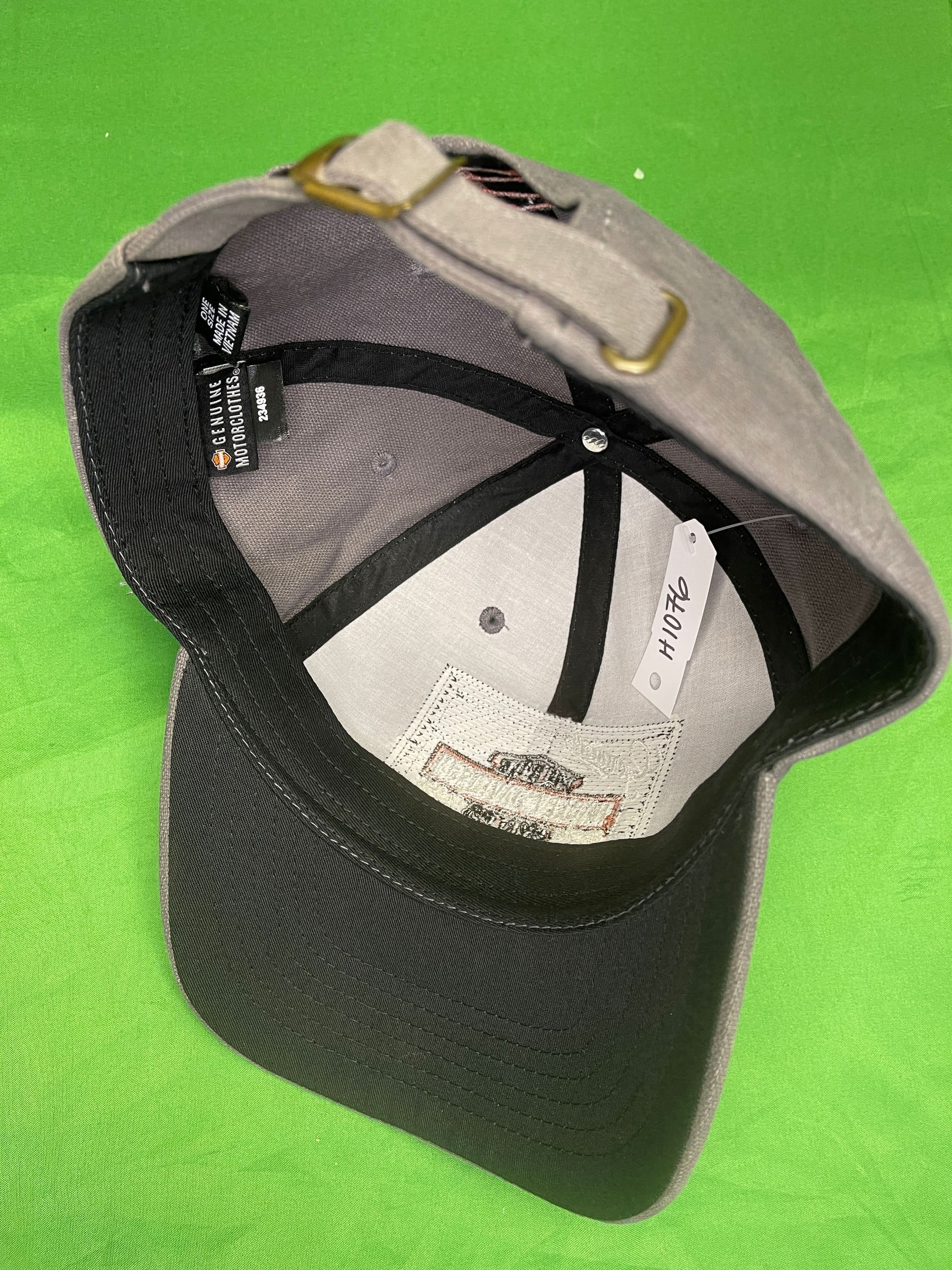 Harley Davidson Brushed Cotton Grey Strapback Hat/Cap OSFM