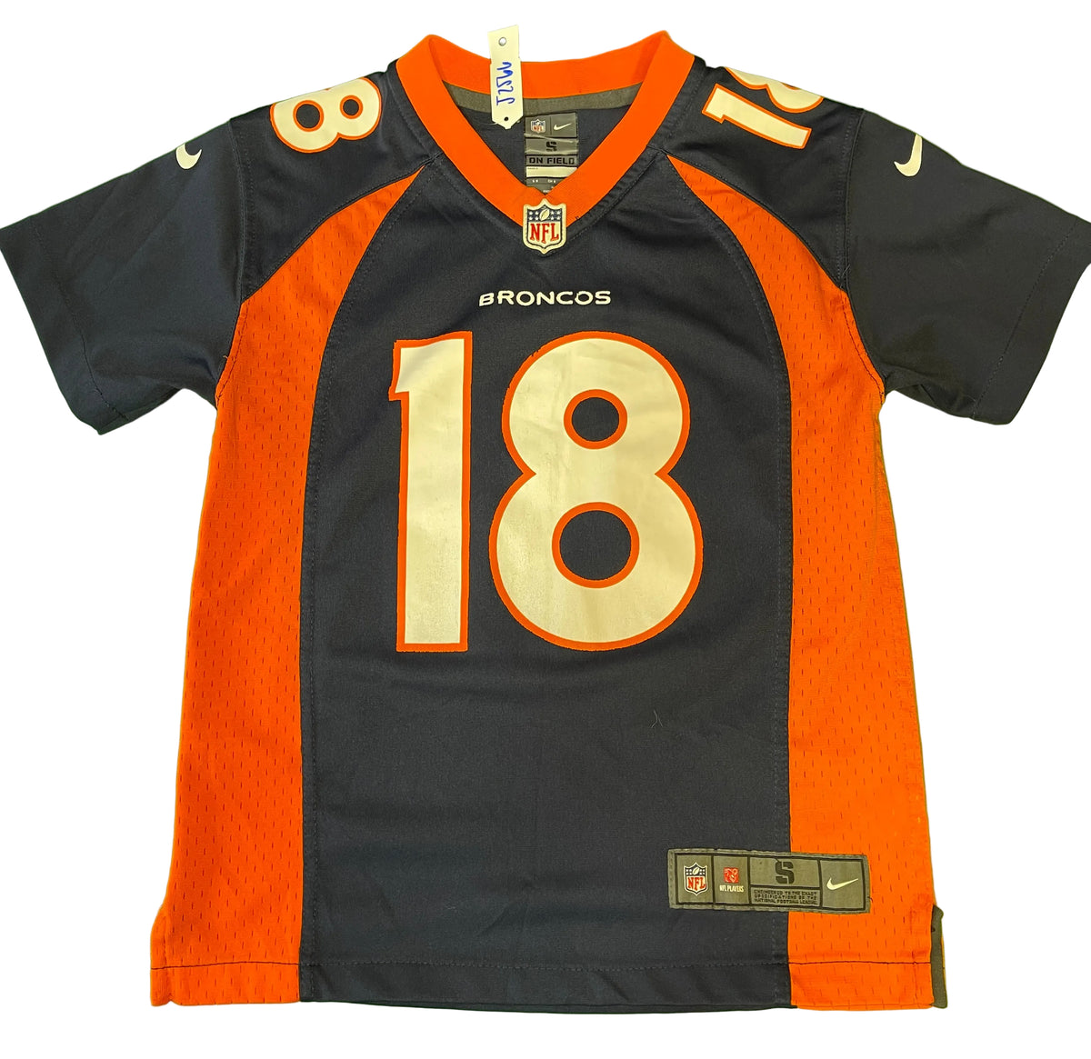 NFL Denver Broncos Peyton Manning #18 On Field Jersey Youth Small