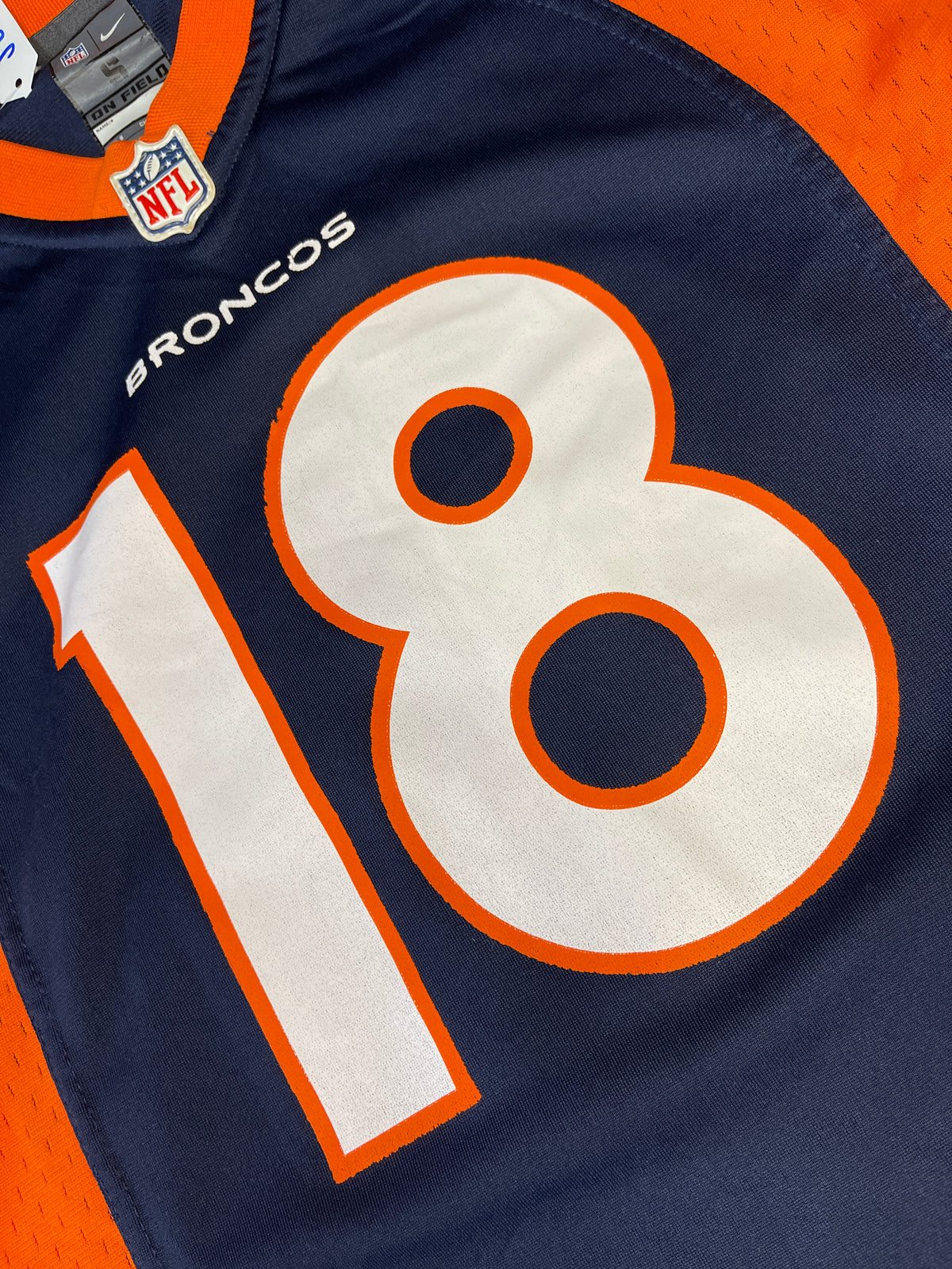 NFL Denver Broncos Peyton Manning #18 On Field Jersey Youth Small