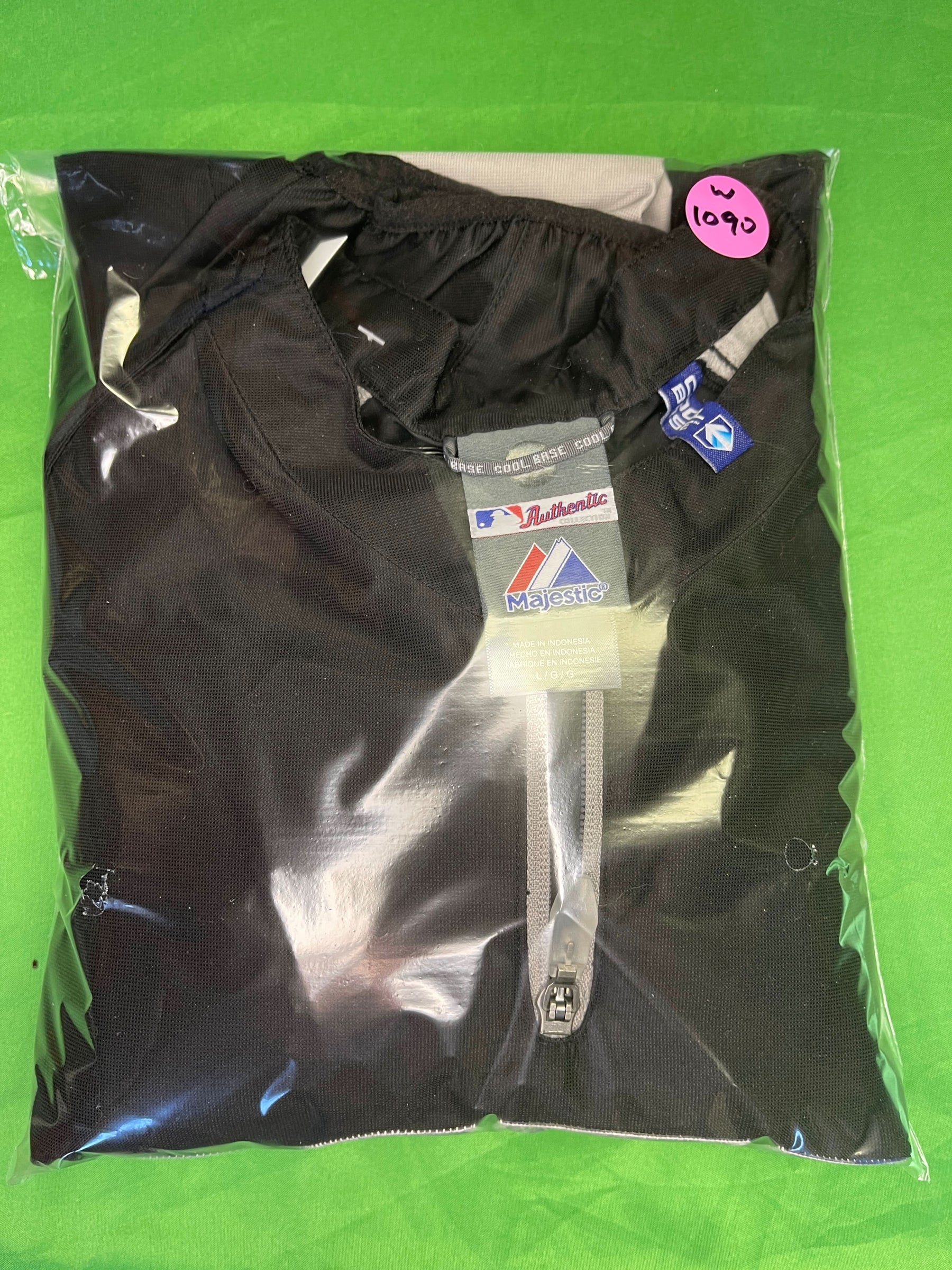 MLB Colorado Rockies Majestic Cool Base 1/4 Zip Pullover Rain Jacket Men's Large