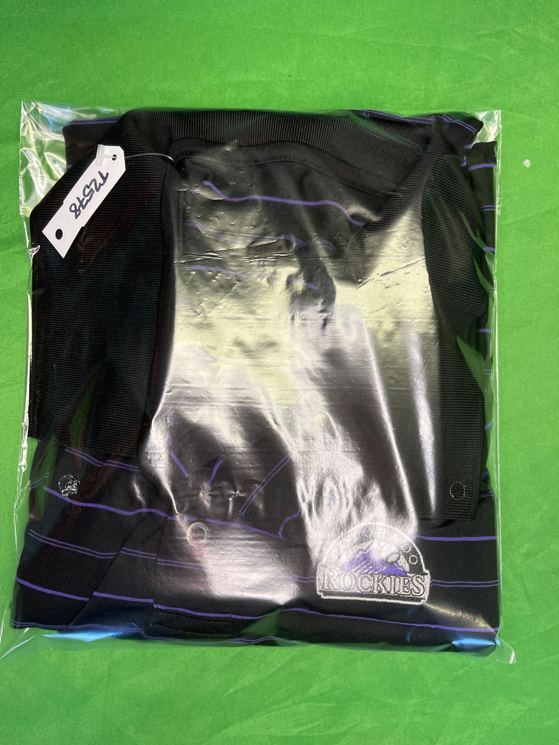 MLB Colorado Rockies Striped Polo Golf Shirt Men's 2X-Large