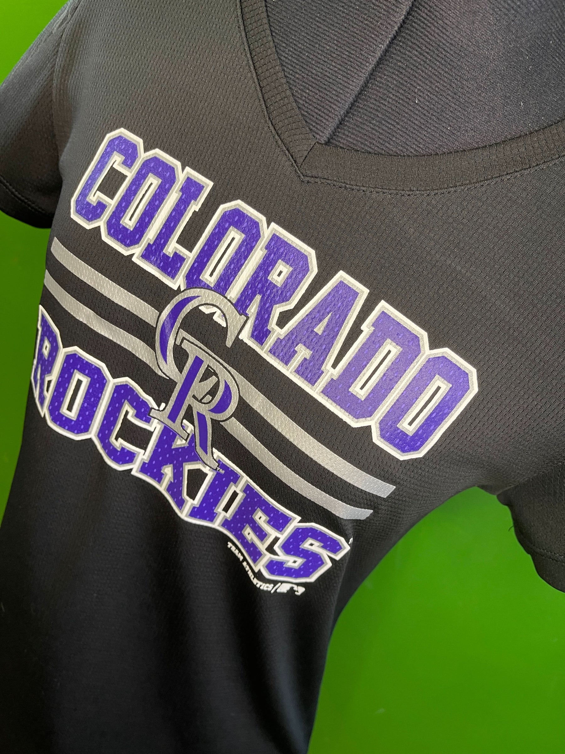 MLB Colorado Rockies Team Athletics Girls' Wicking T-Shirt Youth X-Large 14-16
